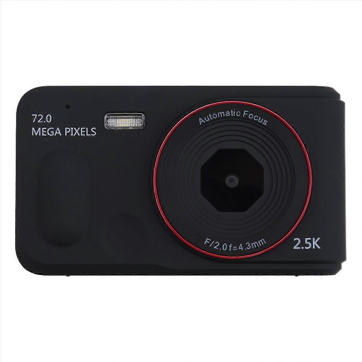 Digital Camera 16x Digtal Zoom Auto Focus 2.5K HD 72MP Black