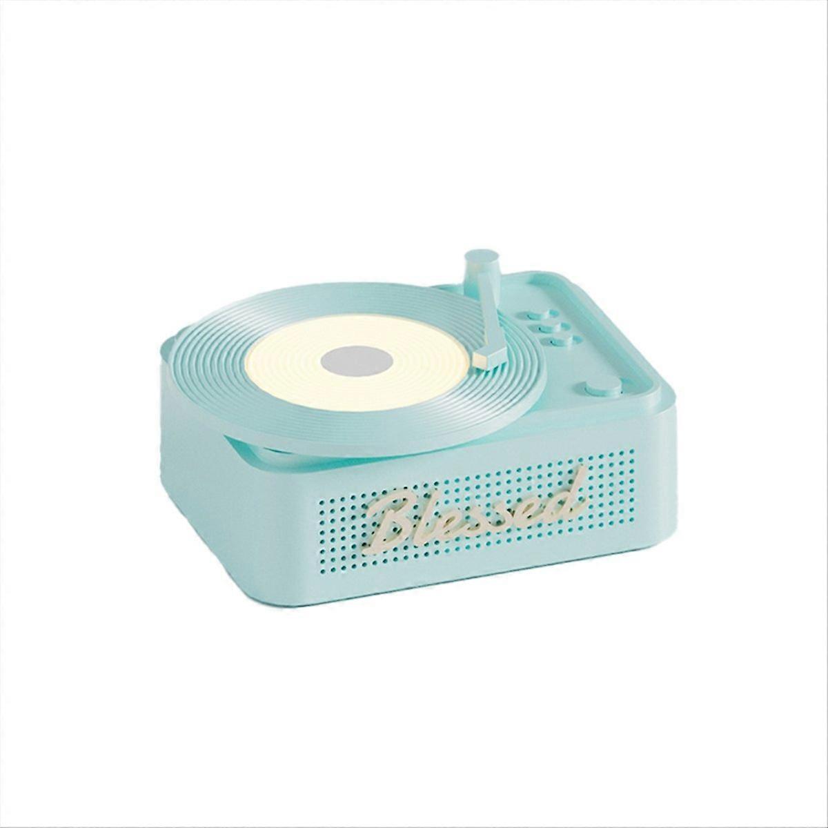 Vinyl Wireless Bluetooth Speaker Alarms Clock Small Record Player B