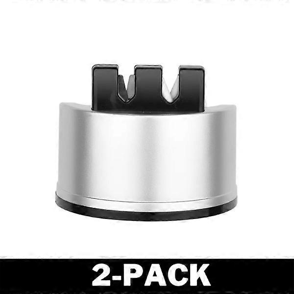 High Quality Knife Sharpener for Home Use Silver 2-Pack