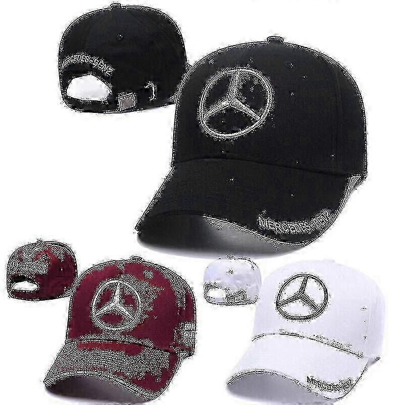 مرسيدس بنز فريق سباق قبعة الرجال في الهواء الطلق الرياضة بلغت ذروتها قبعة بيسبول كاب سيارة (أحمر)