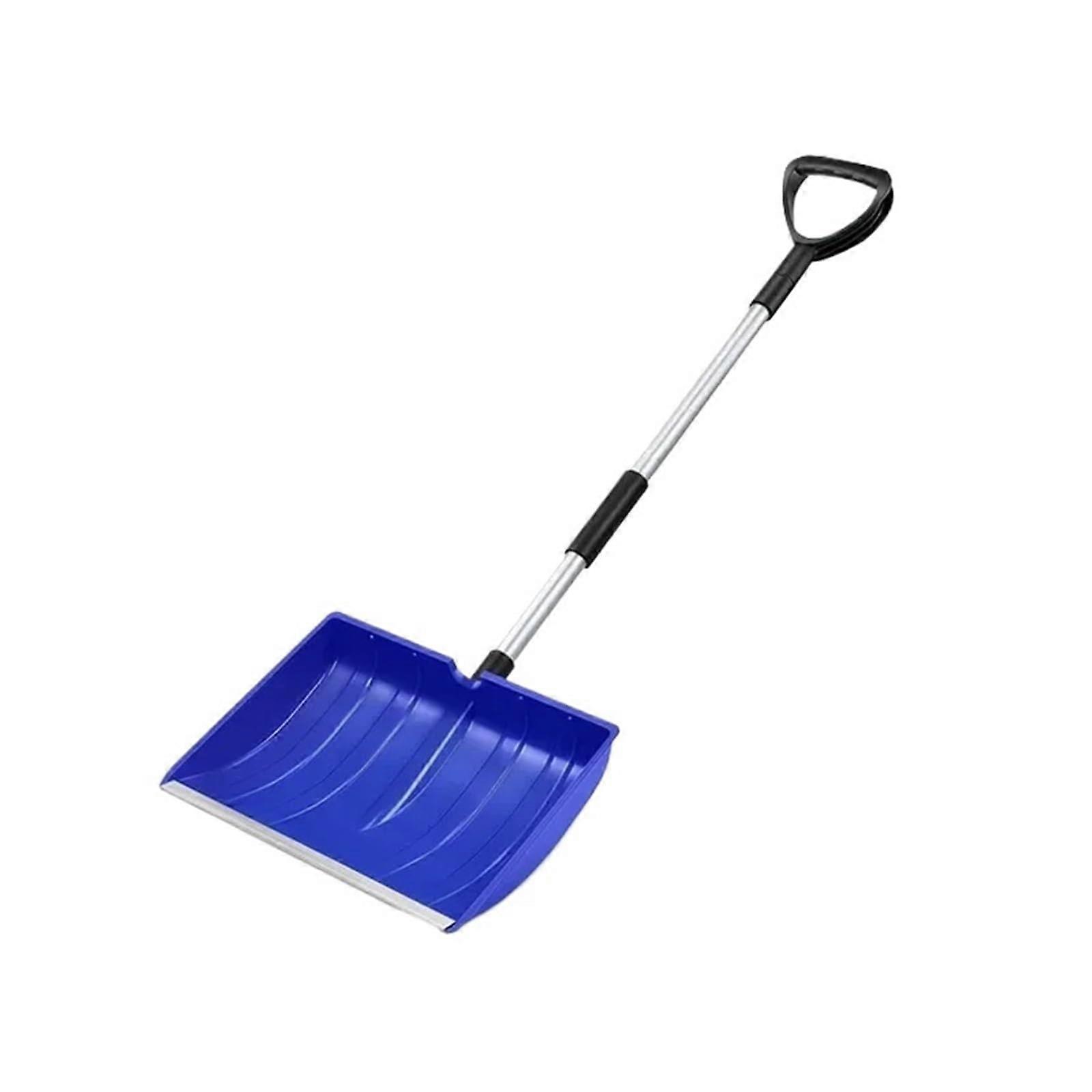 Heavy Duty Removable Manual Snow Shovel for Driveway with Ergonomic Non‑Slip Grip (Blue)