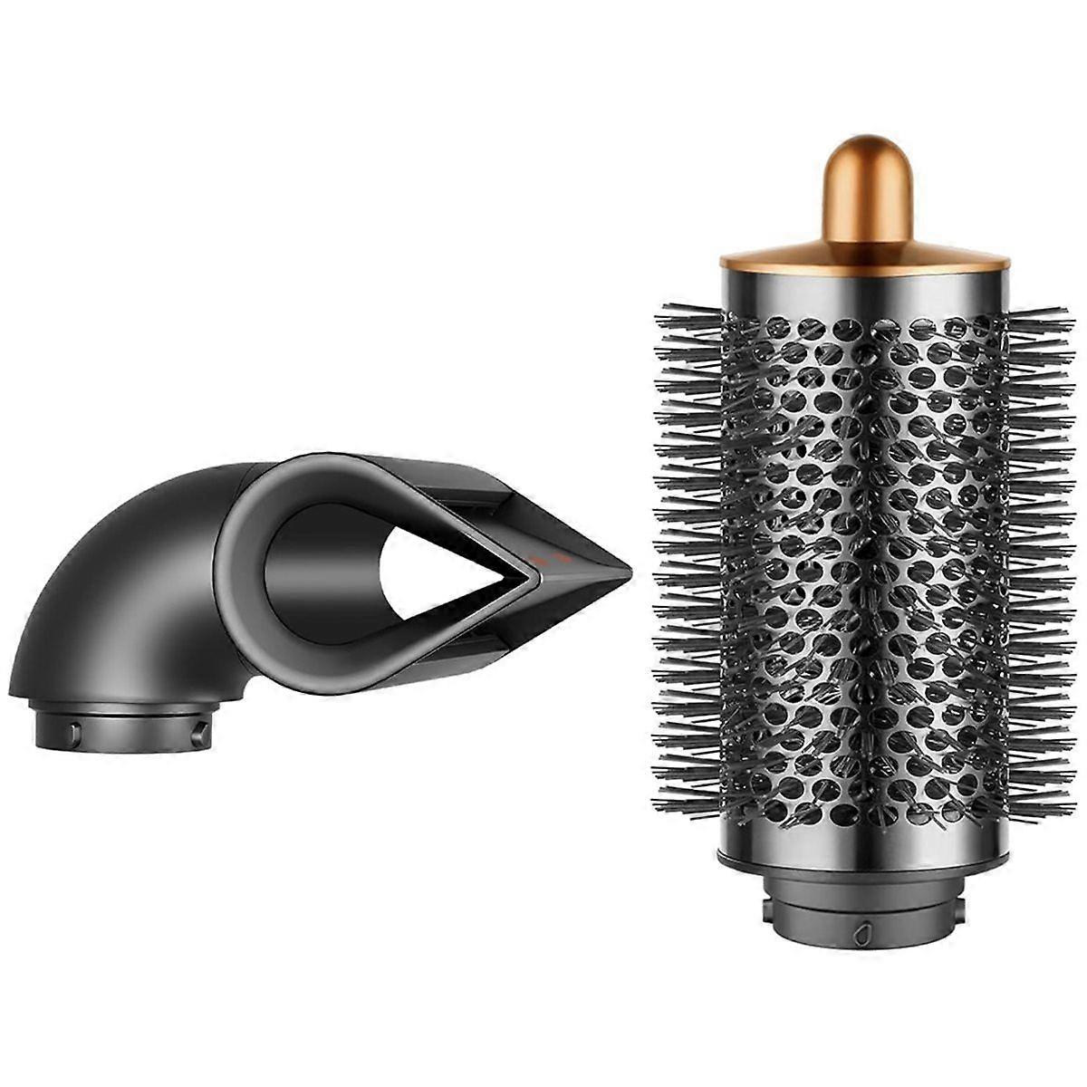 Large Round Volumizing Brush and Blade Concentrator Attachment for HS01 HS05 HS08 for Straight Curly A