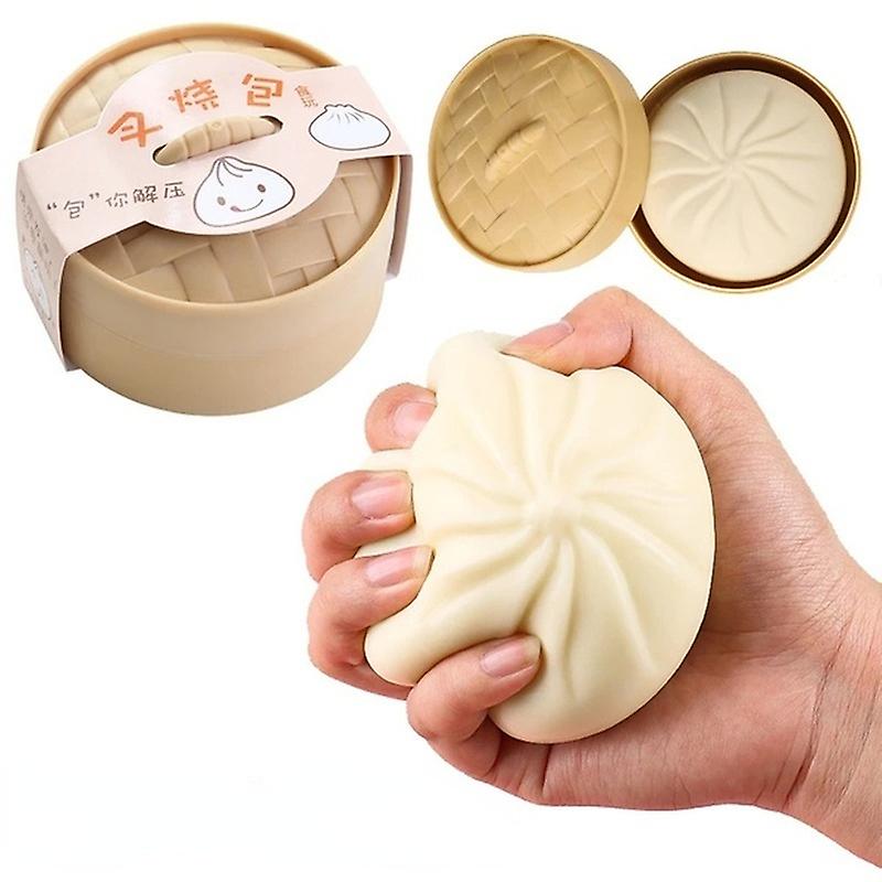 Steamed Stuffed Bun With Simulation Steamer Soft Squishy Decompress Toy