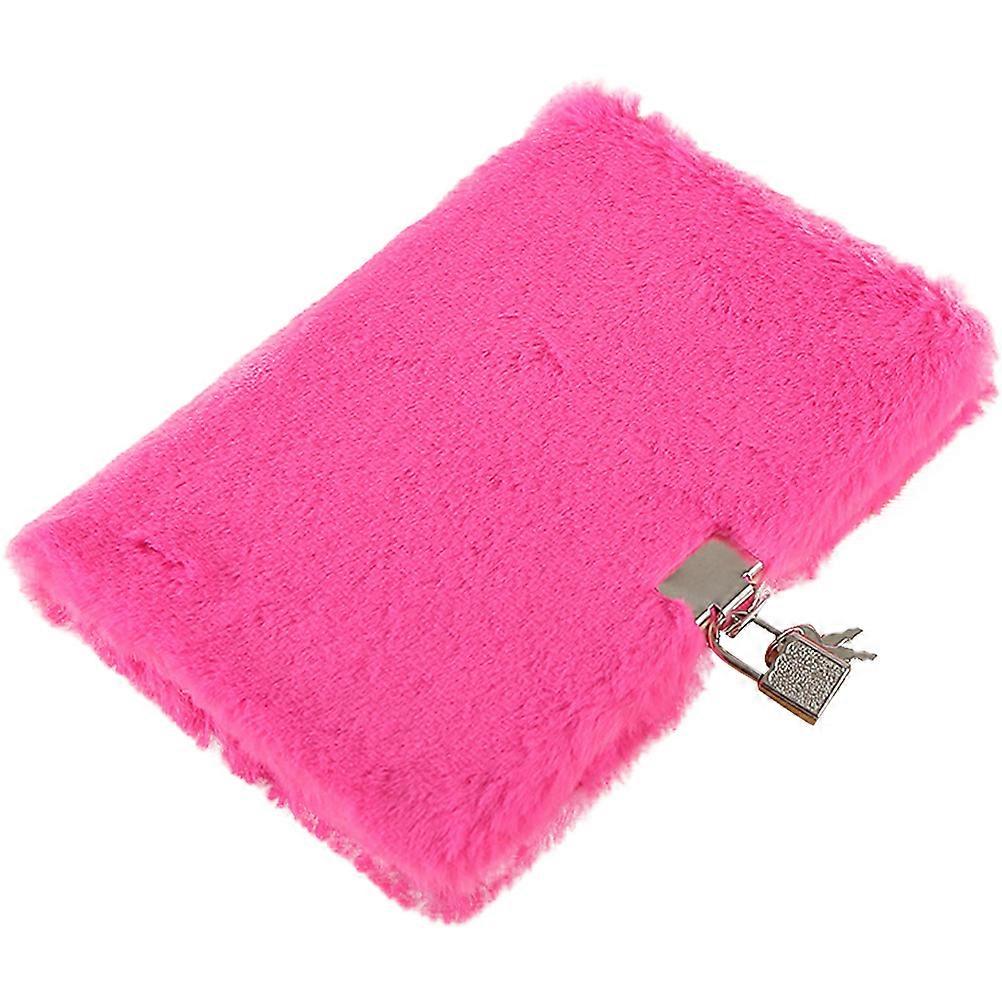 Journal for Girls Plush Cover Notebook with Lock Design 5Pcs Notepad