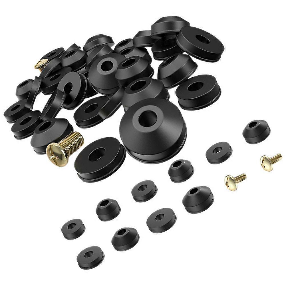 Faucet Washer Set Black Material for Leak Prevention 5Sets Kit