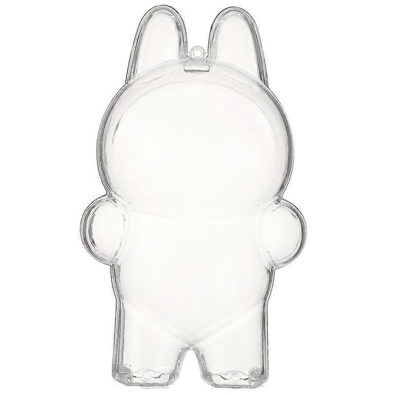 HD Clear PC Display Case for LaBUBU - Silicone Strap Included, Dustproof & Scratch-Resistant, Fits Standing & Sitting  Poses. (Doll Not Incl