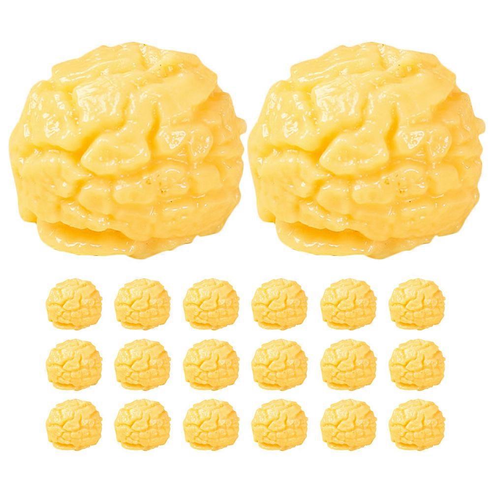 Popcorn Prop Simulation Decoration with 20Pcs Lifelike Fake Popcorn Models