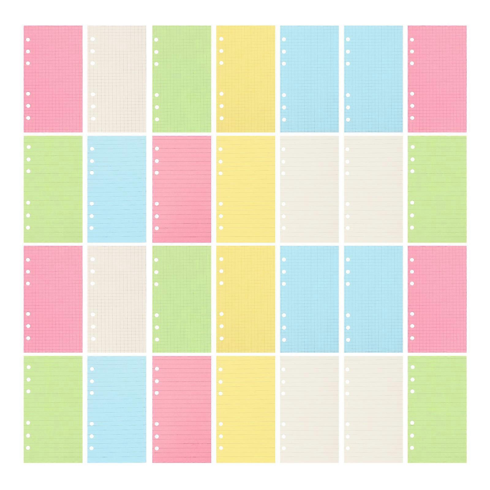 Office Loose Leaf Wide Ruled Notebook Paper Refills Assorted Color 2Sets