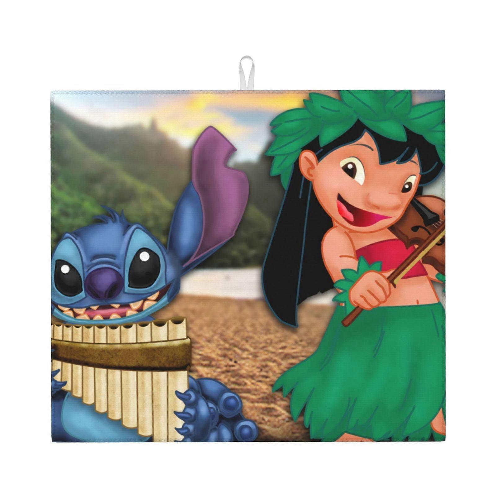 Stitch Dish Drying Mat For Kitchen Counter, Microfiber Dish Mat, Fast Absorbent Draining Pad