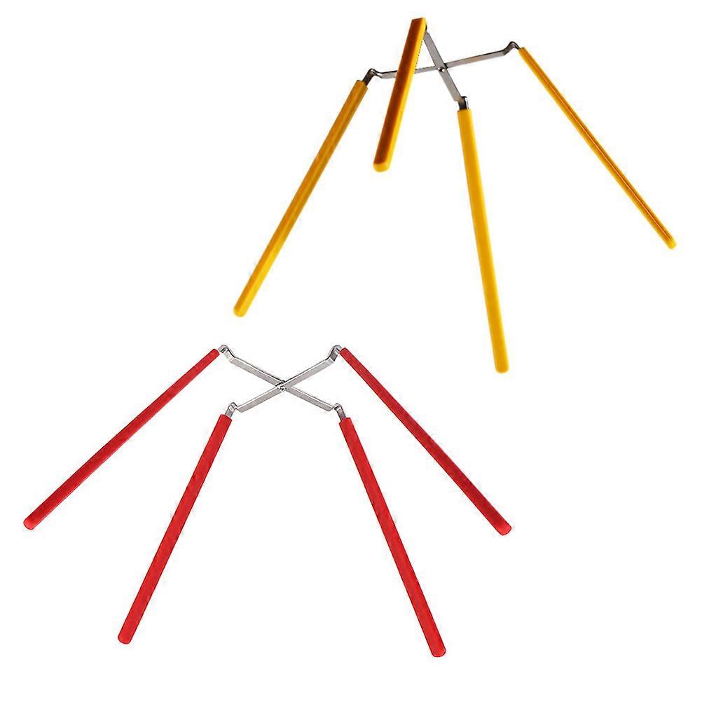 Egg Cake Cooling Rack 2Pcs Collapsible Stainless Steel Silicone Holder