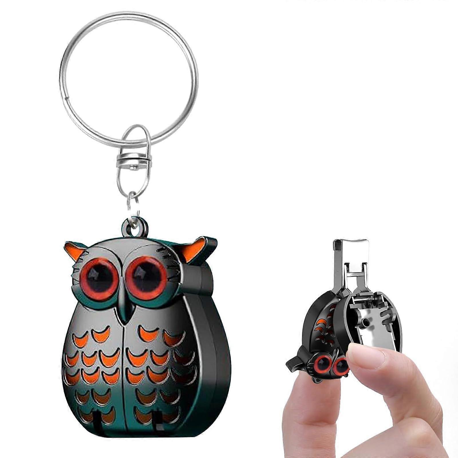 2 in 1 Foldable Keychain Nail Clippers with Rustproof Stainless Blades and Protective Cover