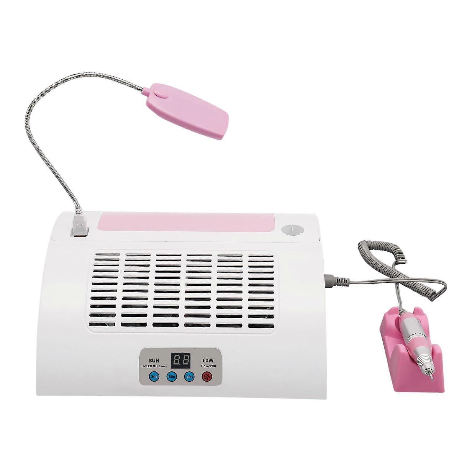 5 in 1 Nail Lamp with Dust Collector and Nail Drill, UV LED Light for Home and Salon Manicures