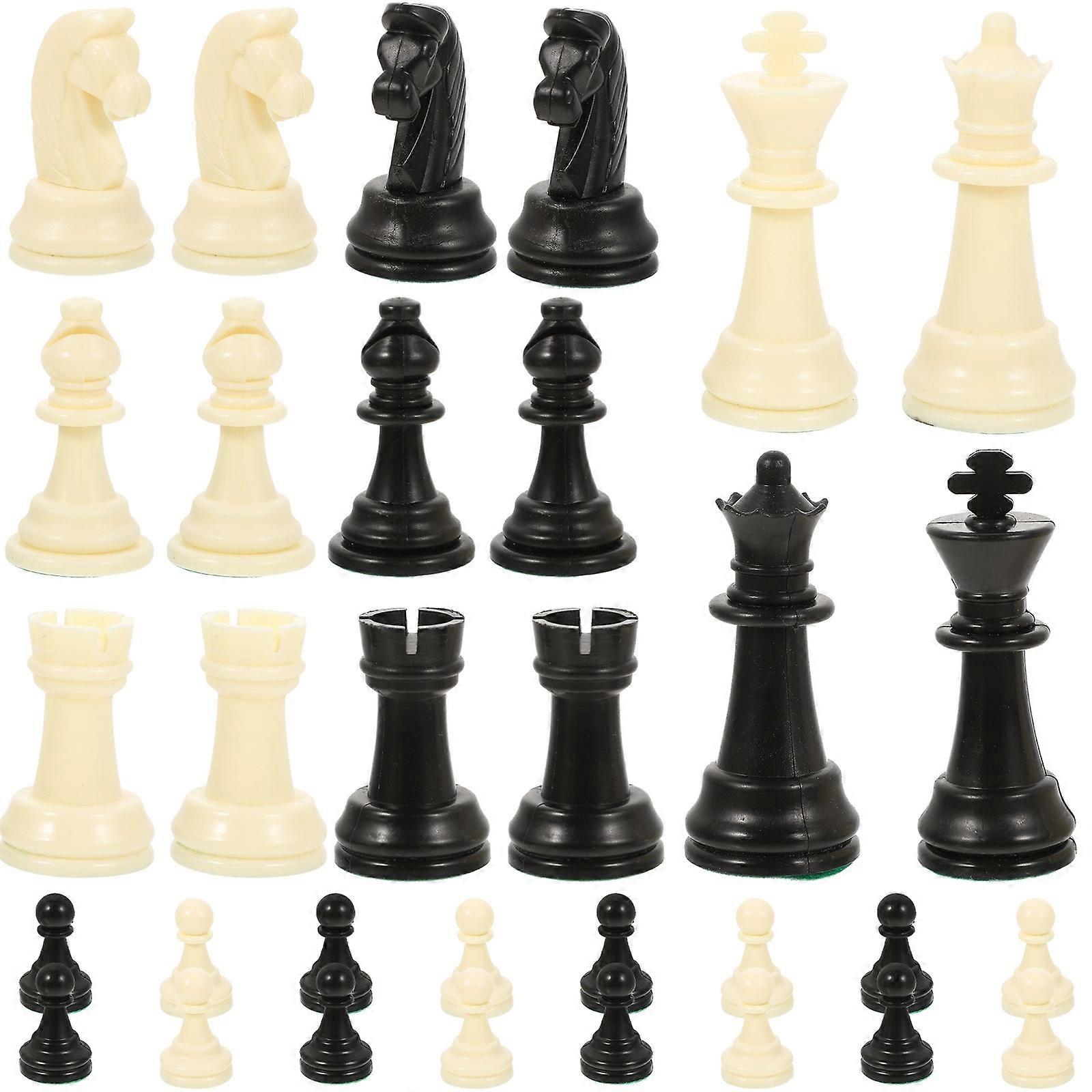 1 Set Replacement Missing Chess Pieces Plastic International Chess Pieces