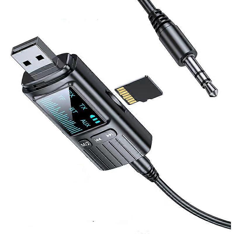 Bluetooth 5.4 Audio Adapter 2 in 1 Transmitter Receiver with 3.5mm Aux for TV Car and Headphones