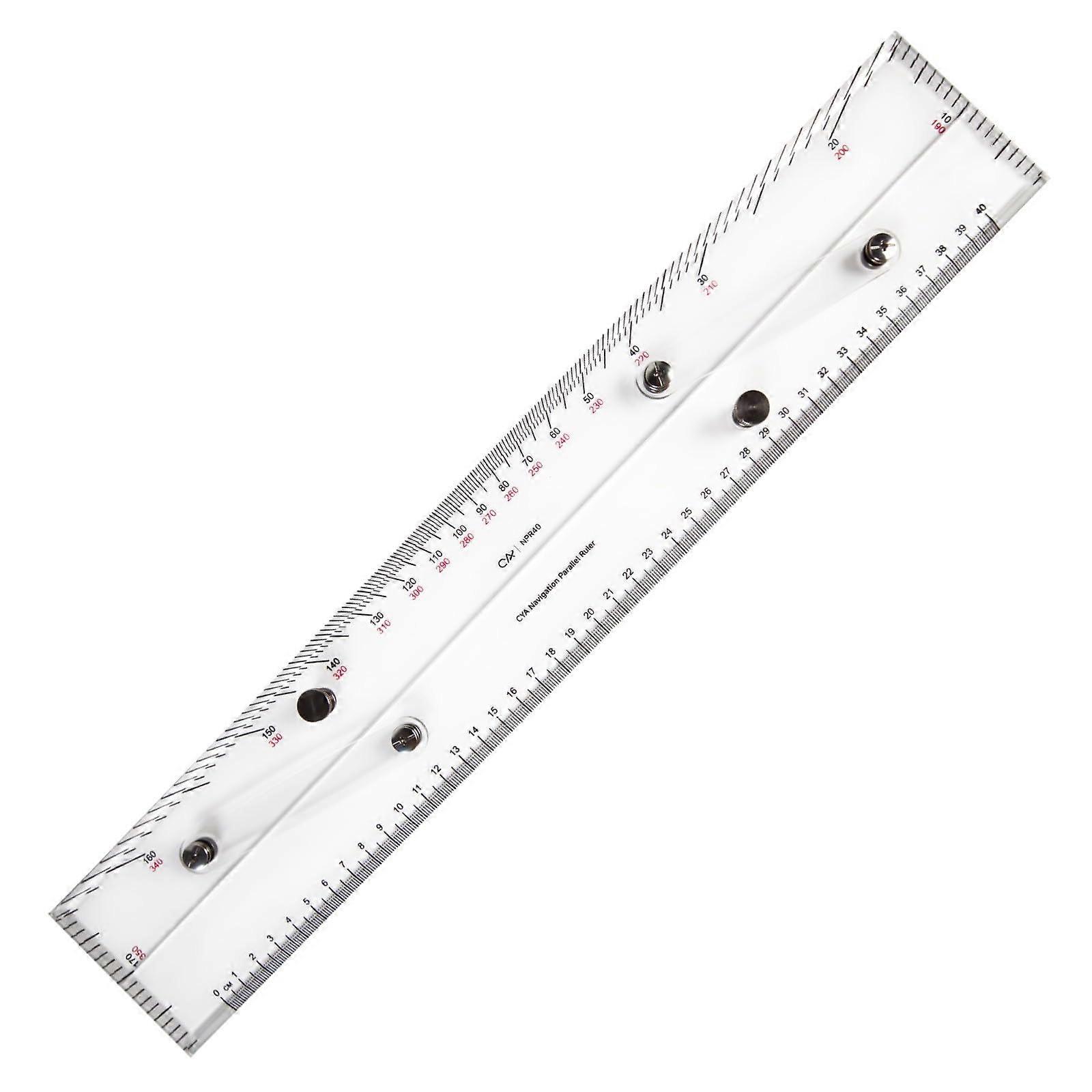 17 Inch Marine Navigation Parallel Ruler with Clear Scale for Accurate Nautical Chart Plotting