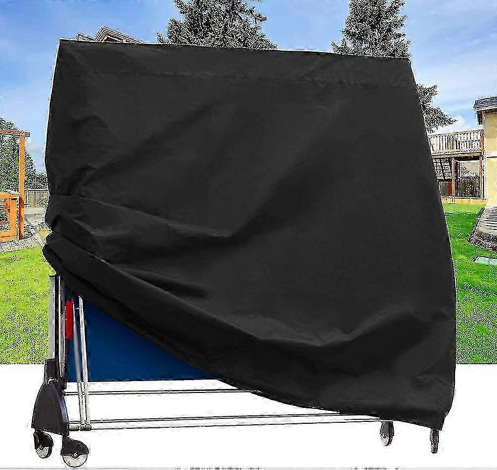 Protective Cover For Ping-pong Table - Waterproof - Anti-dust - Adjustable - Black