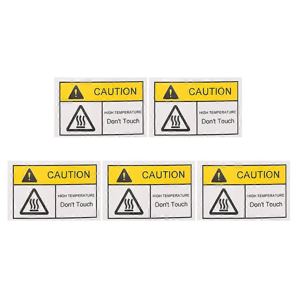 Warning Hot Surface Stickers for Mechanical Equipment 20 Sheets Adhesive
