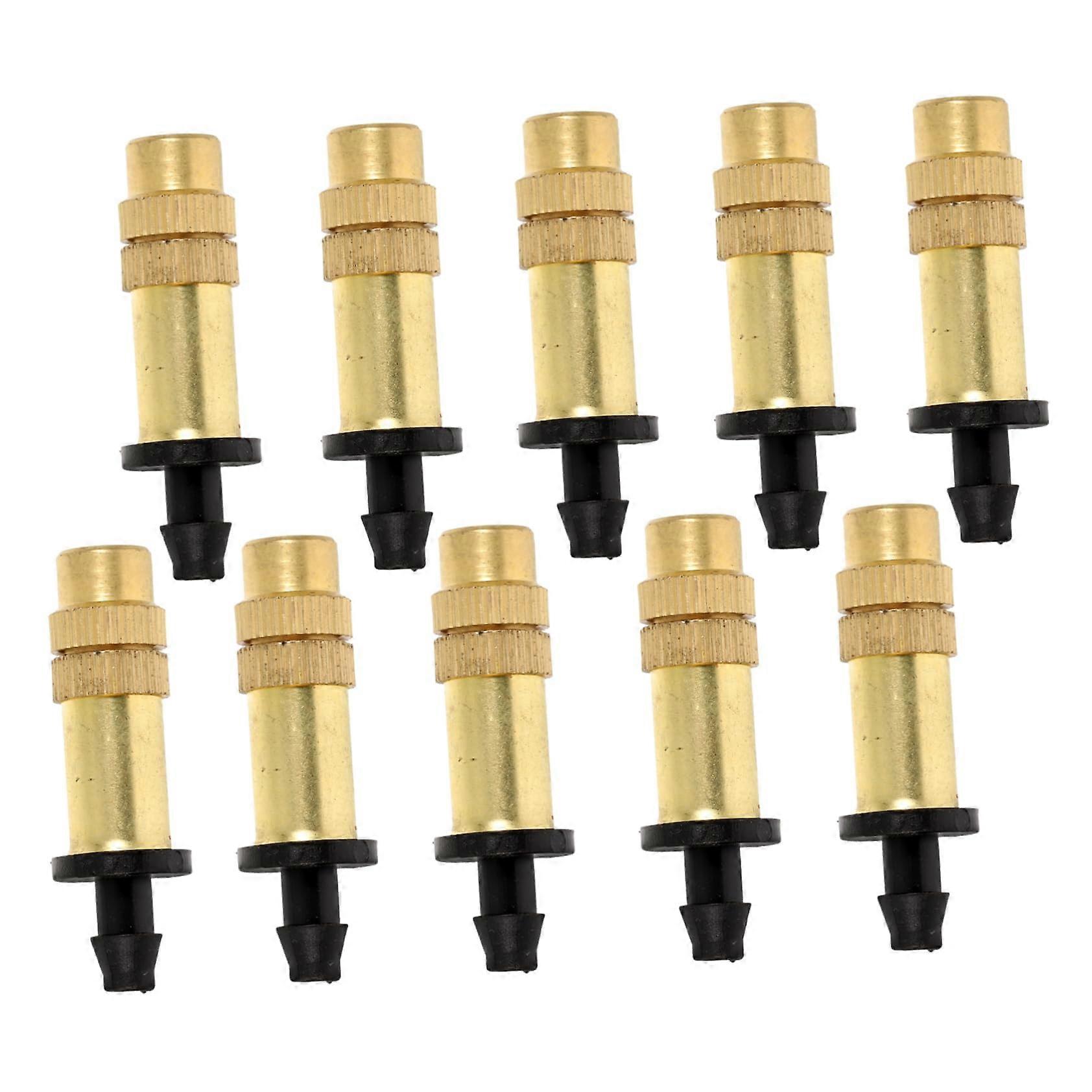 10pcs Copper Misting Nozzles for Garden Irrigation Cooling System Replacement Spray Tips
