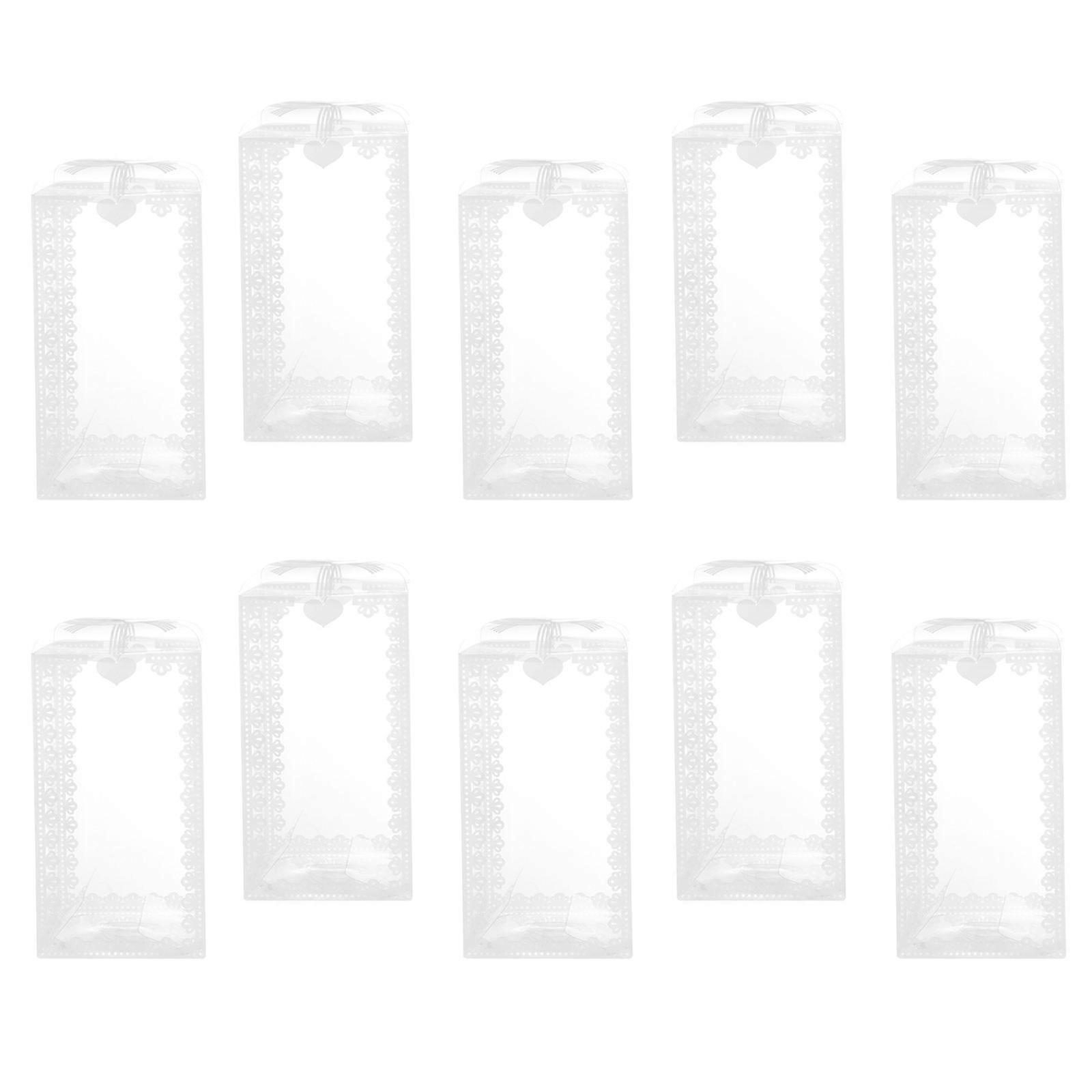 PVC Transparent Boxes Candy Packaging Boxes for Storage 10Pcs Set