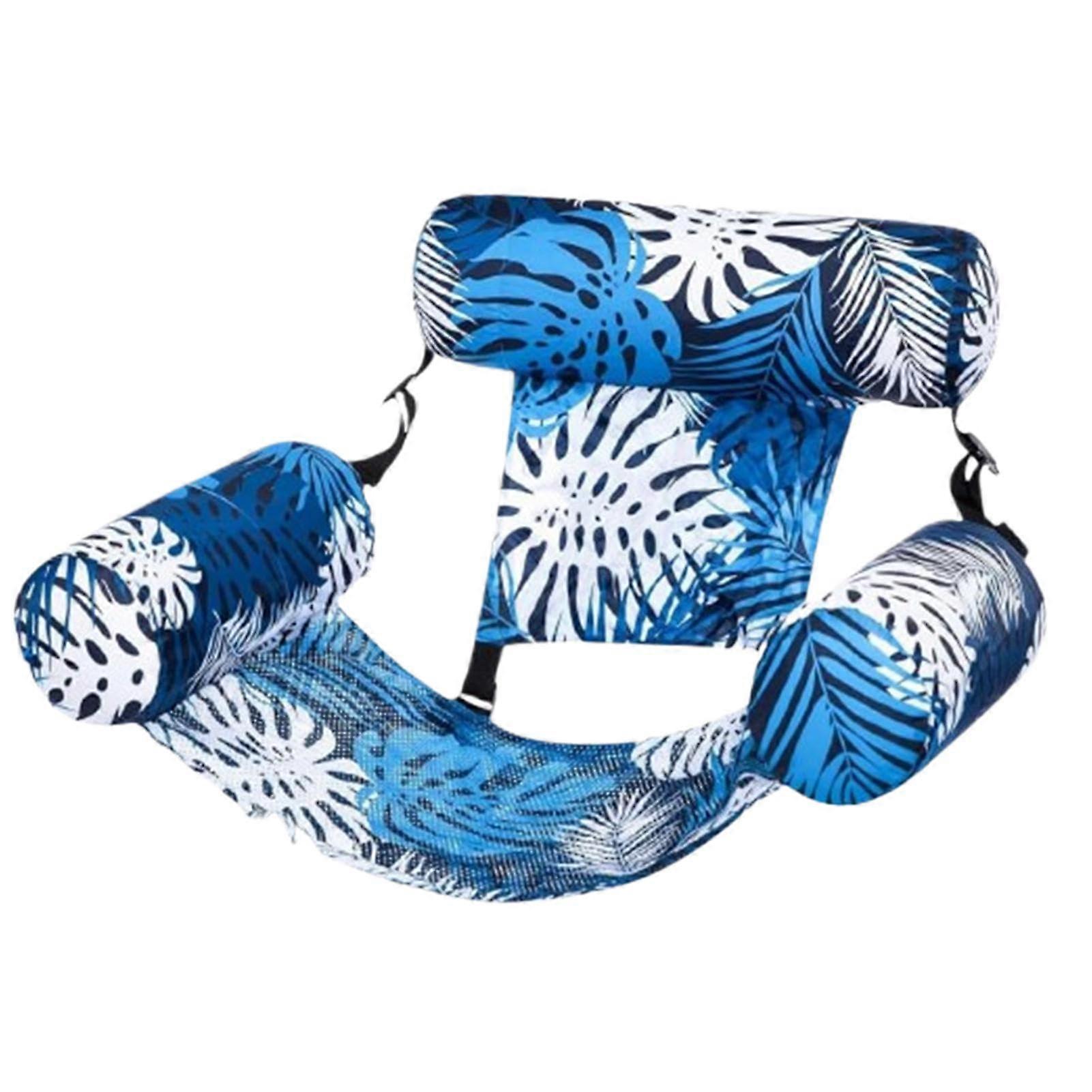 Inflatable Pool Chair with Adjustable Backrest and Armrests, PVC Float Lounge for Summer Parties