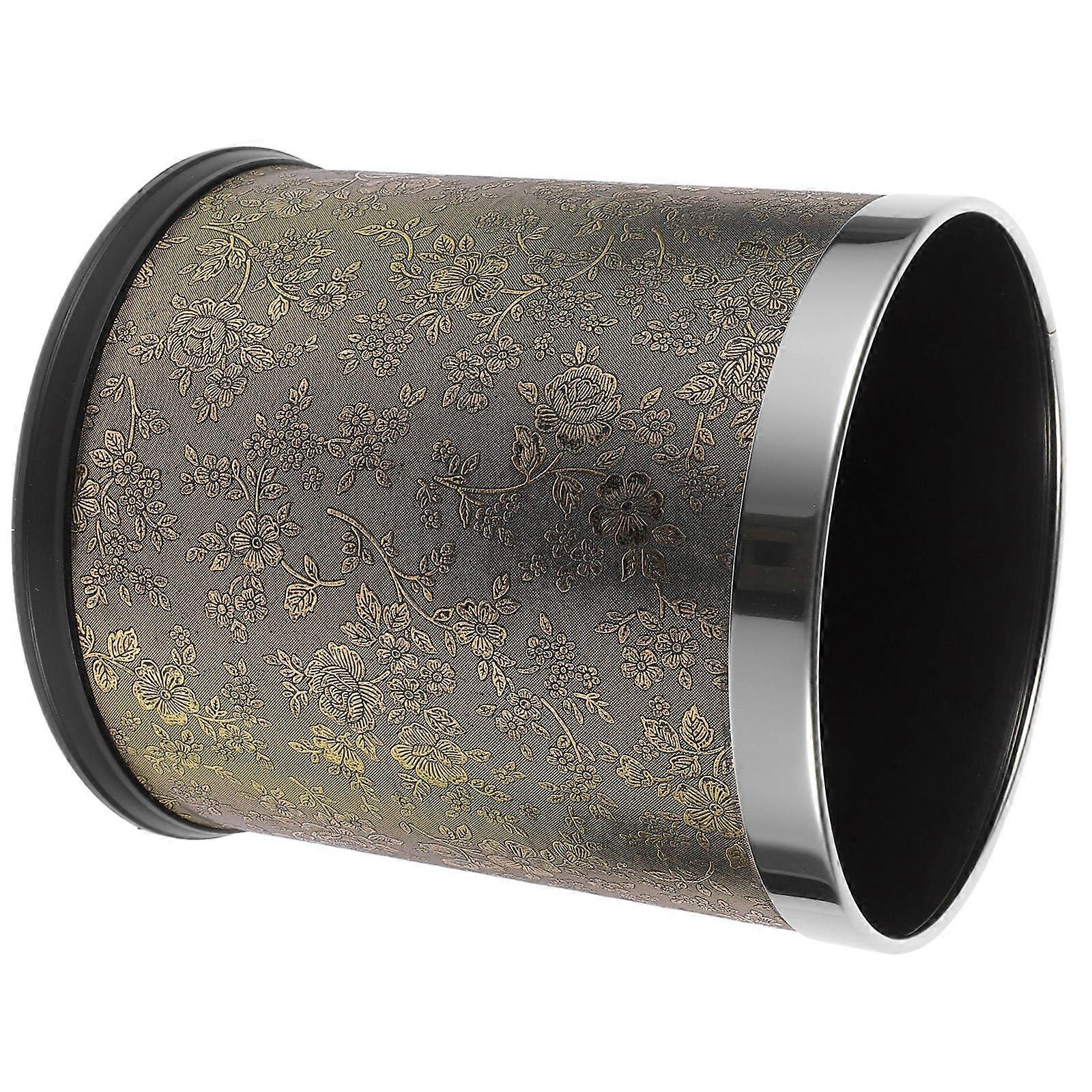 Double Layer Plastic Garbage Bin European Style Lidless Waste Basket