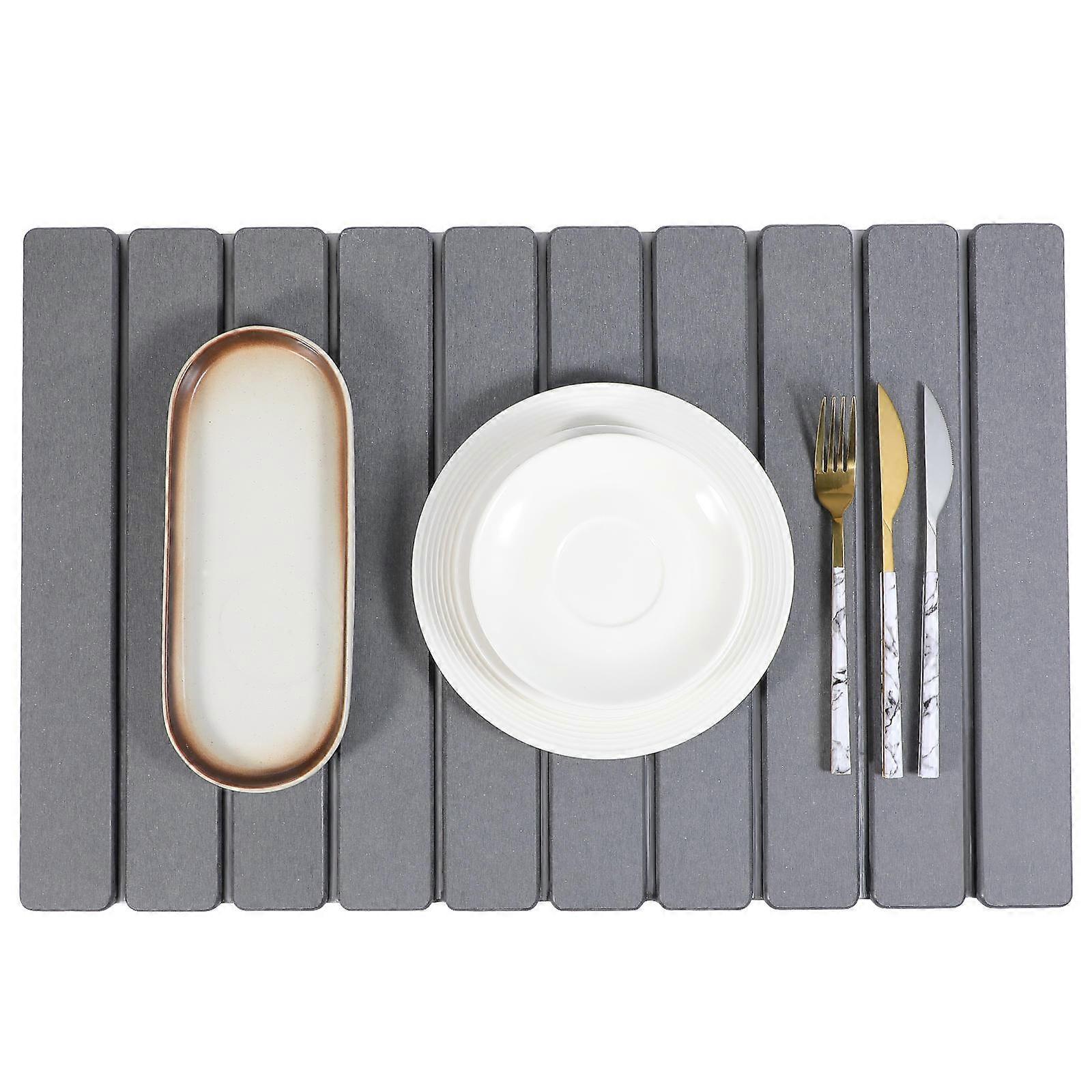 Quick Dry Stone Dish Mat Folding Kitchen Drying Mat for Home Use