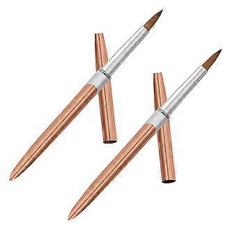 Nagelpinsel-Set mit Metallgriff für detaillierte Nagelgestaltung, 2-teilig