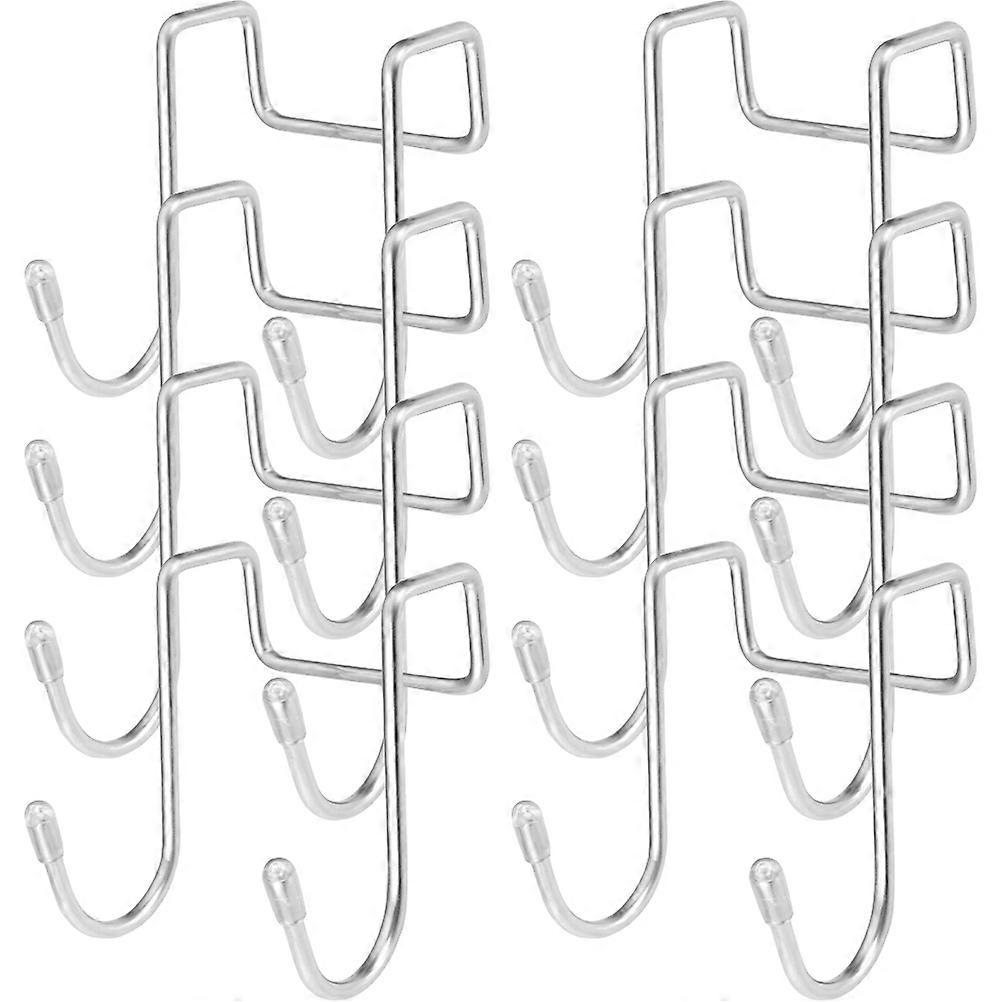 Silver Small S Hooks Clothes Hangers for Hanging 8Pcs Alloy Kitchen Hooks