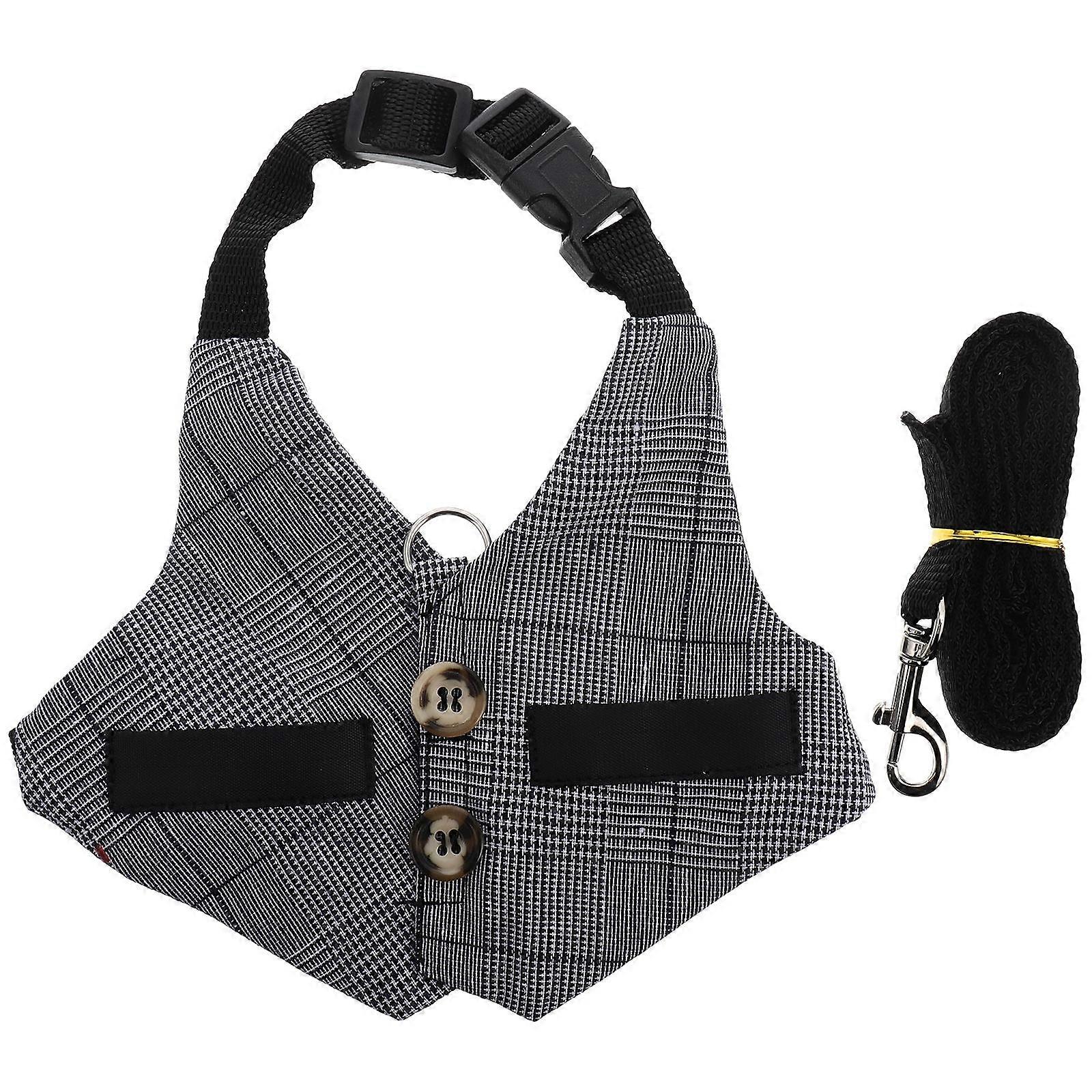 Bunny Vest and Leash for Exercise and Play with Practical Button Detail
