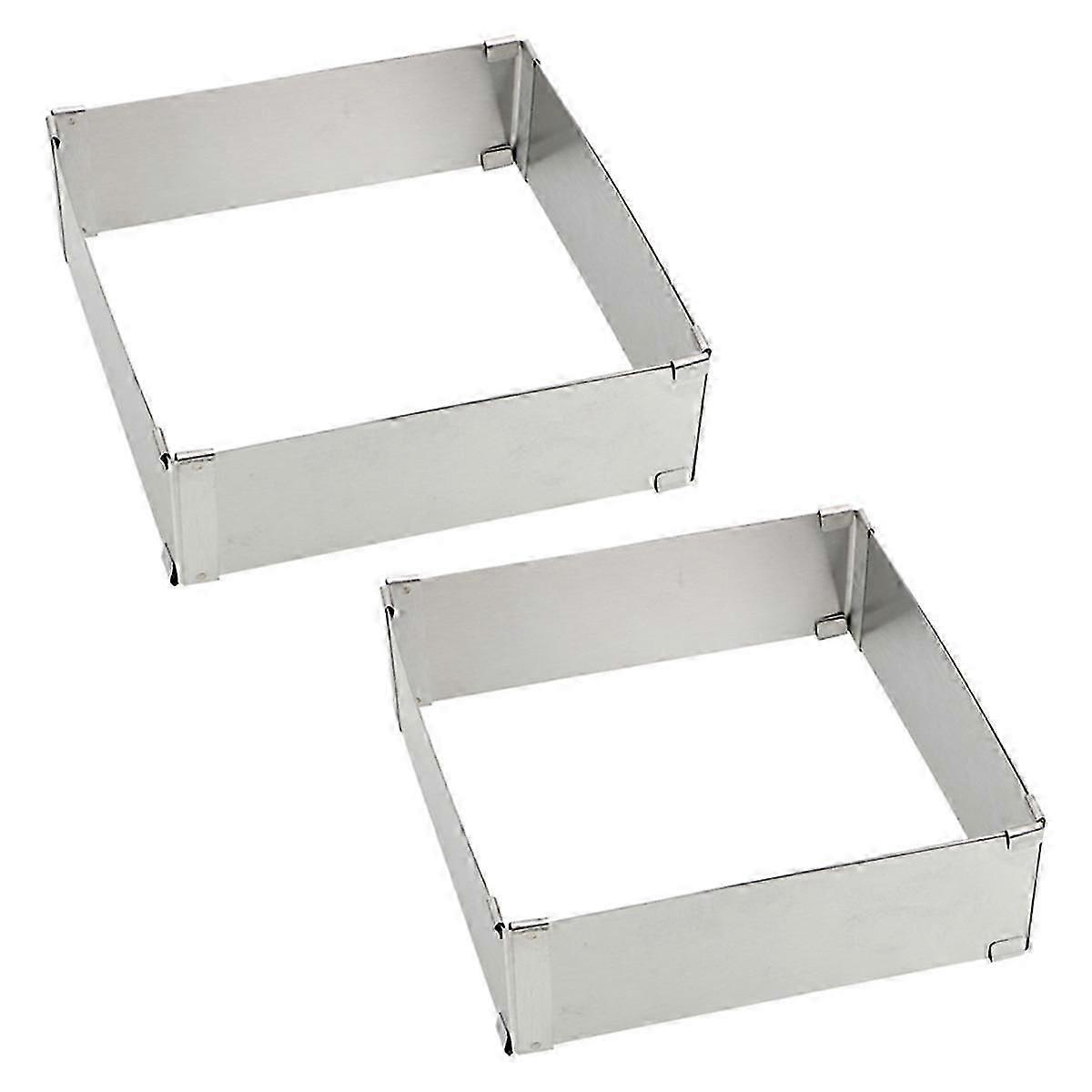 Bakeware Adjustable Mousse Ring Dessert Baking Tool Stainless Steel DIY Cake Decorating Mould Square Cake Mold