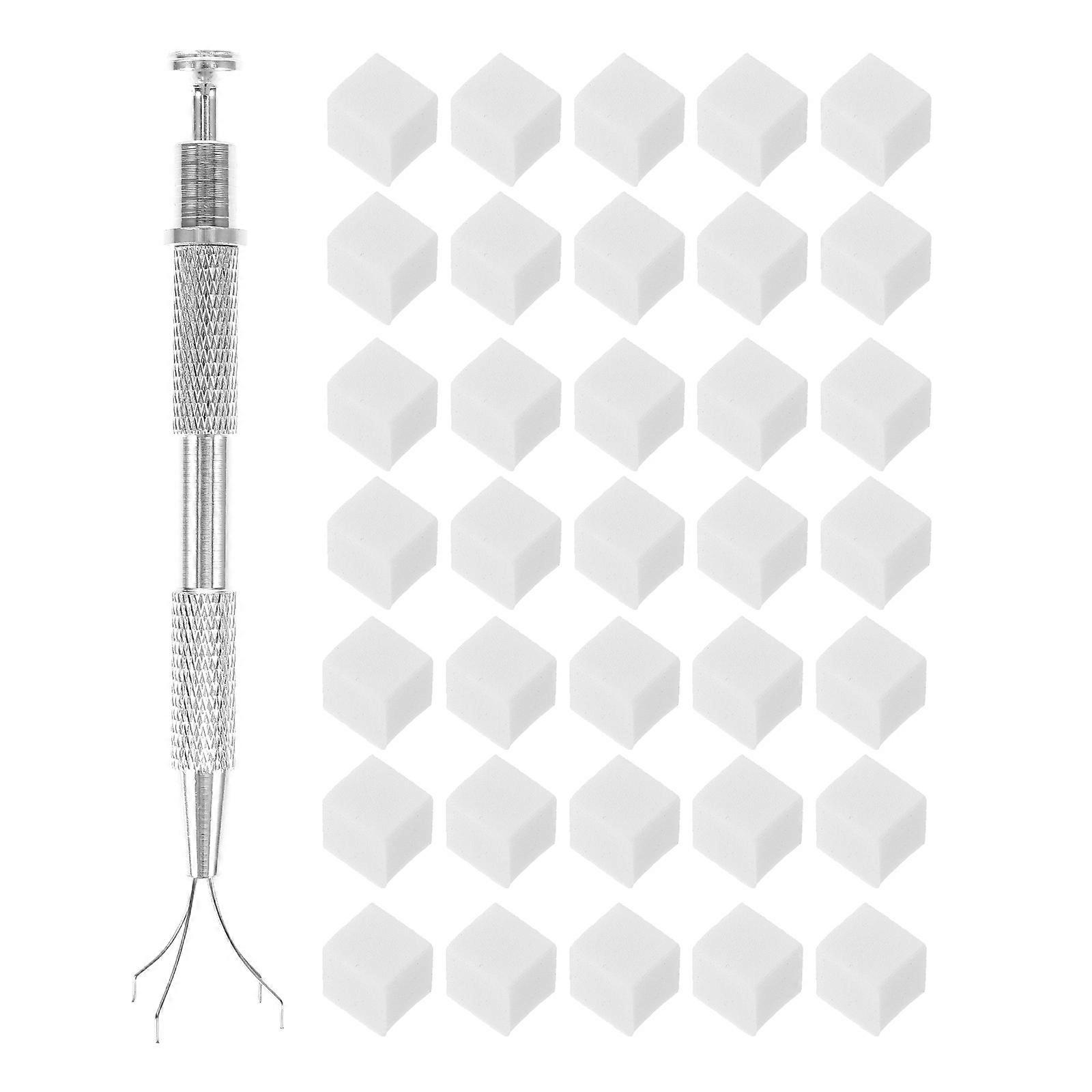 Nail Sponge Manicure Sponge Set for Creating Designs 3Sets with Grabber Tool