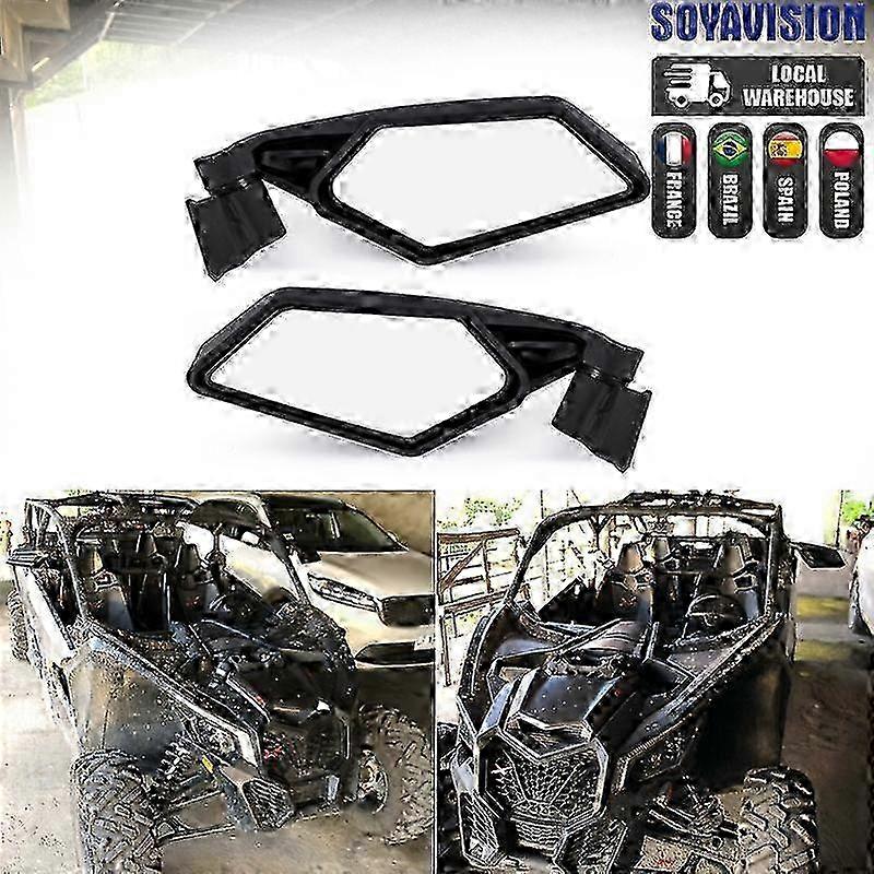 Adjustable UTV mirrors for Suzuki King Quad, side view pair