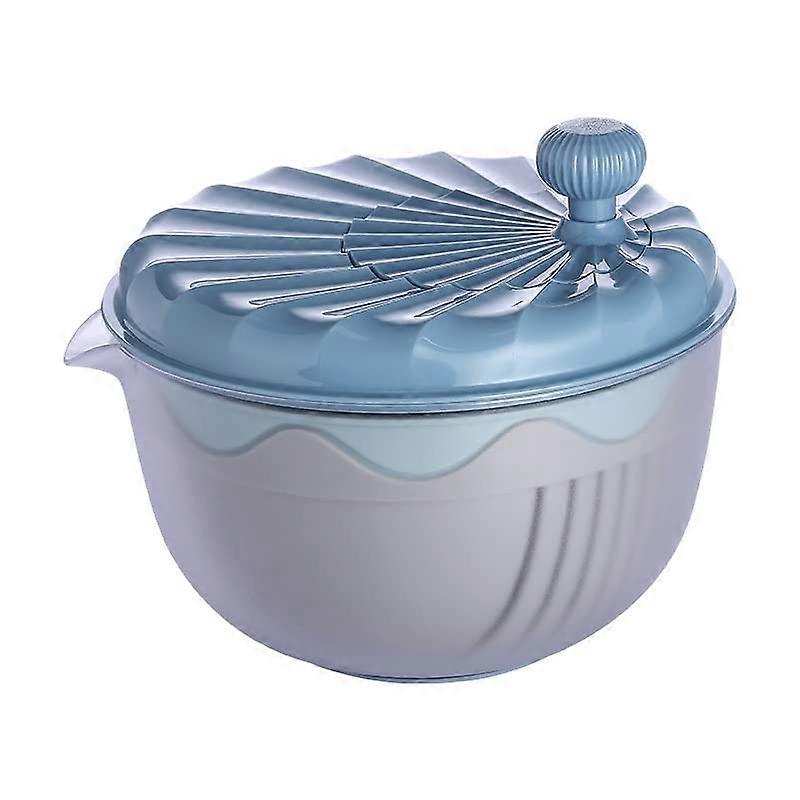 Salad Spinner Vegetable Dryer with Draining Basket, Ergonomic Handle, MultiFunction Kitchen Tool 24.3x24.3x20.3CM
