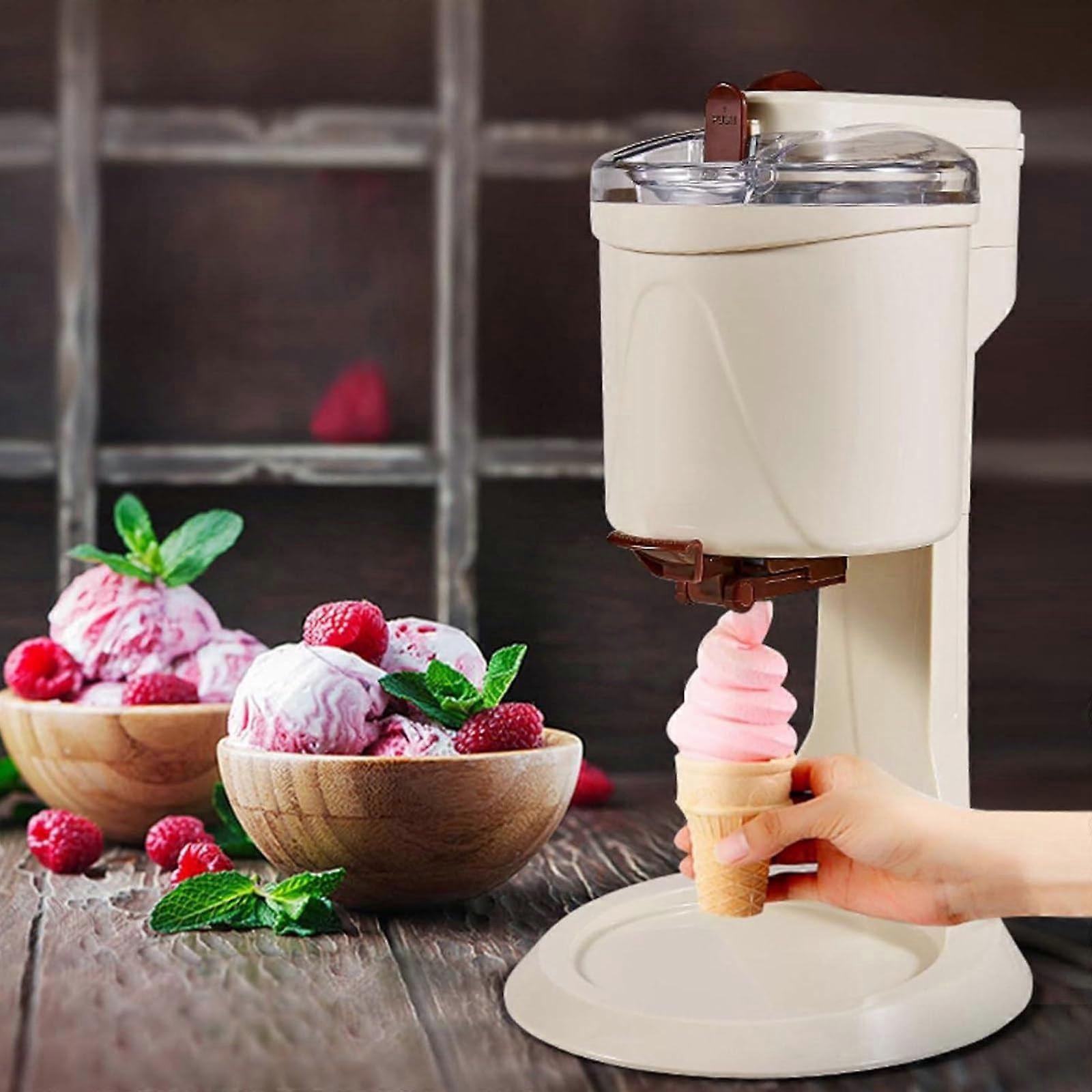 1 Liter Automatic Soft Serve Ice Cream Maker, Compact Home Fruit Dessert Machine for Cafe Use