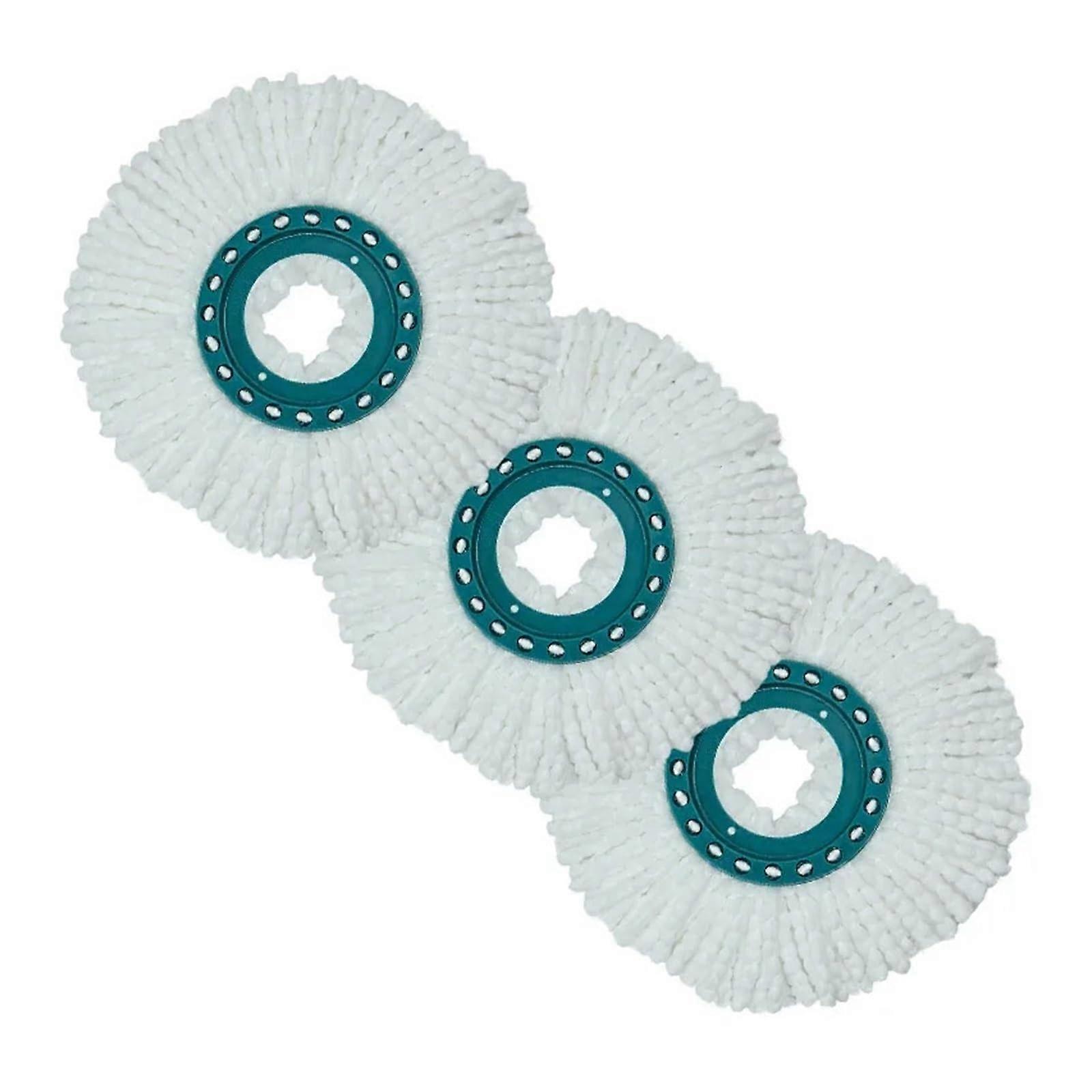 3PCS Microfiber Mop Replacement Head Compatible with Leifheit,  Absorption Rotating Refill Pads