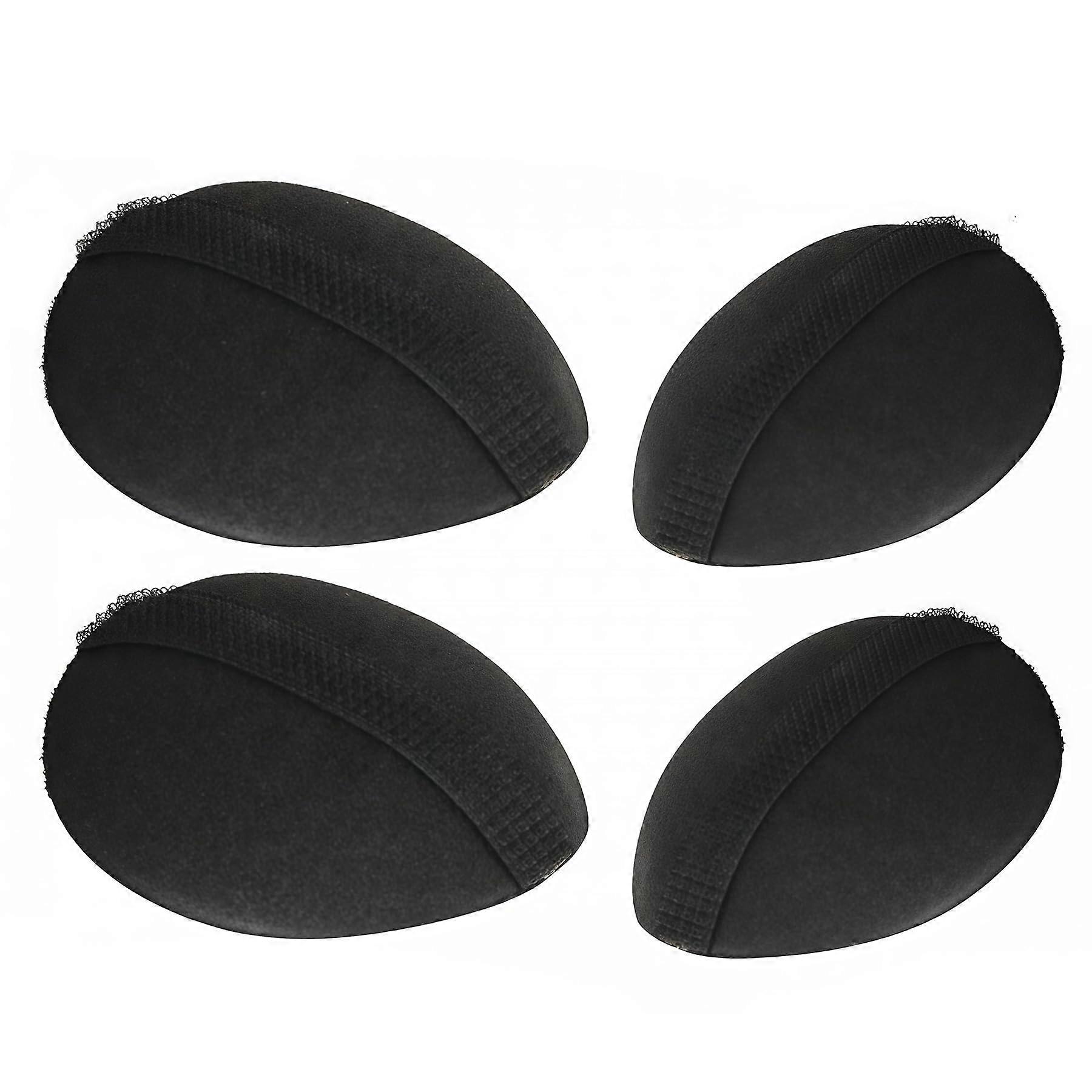 4Pcs Hair Volume Insert and Bun Maker Set, Invisible Boost, Secure Grip, Black Dual Size