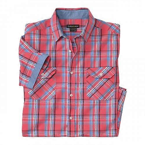 Atlas For Men Mens Checked Poplin Shirt