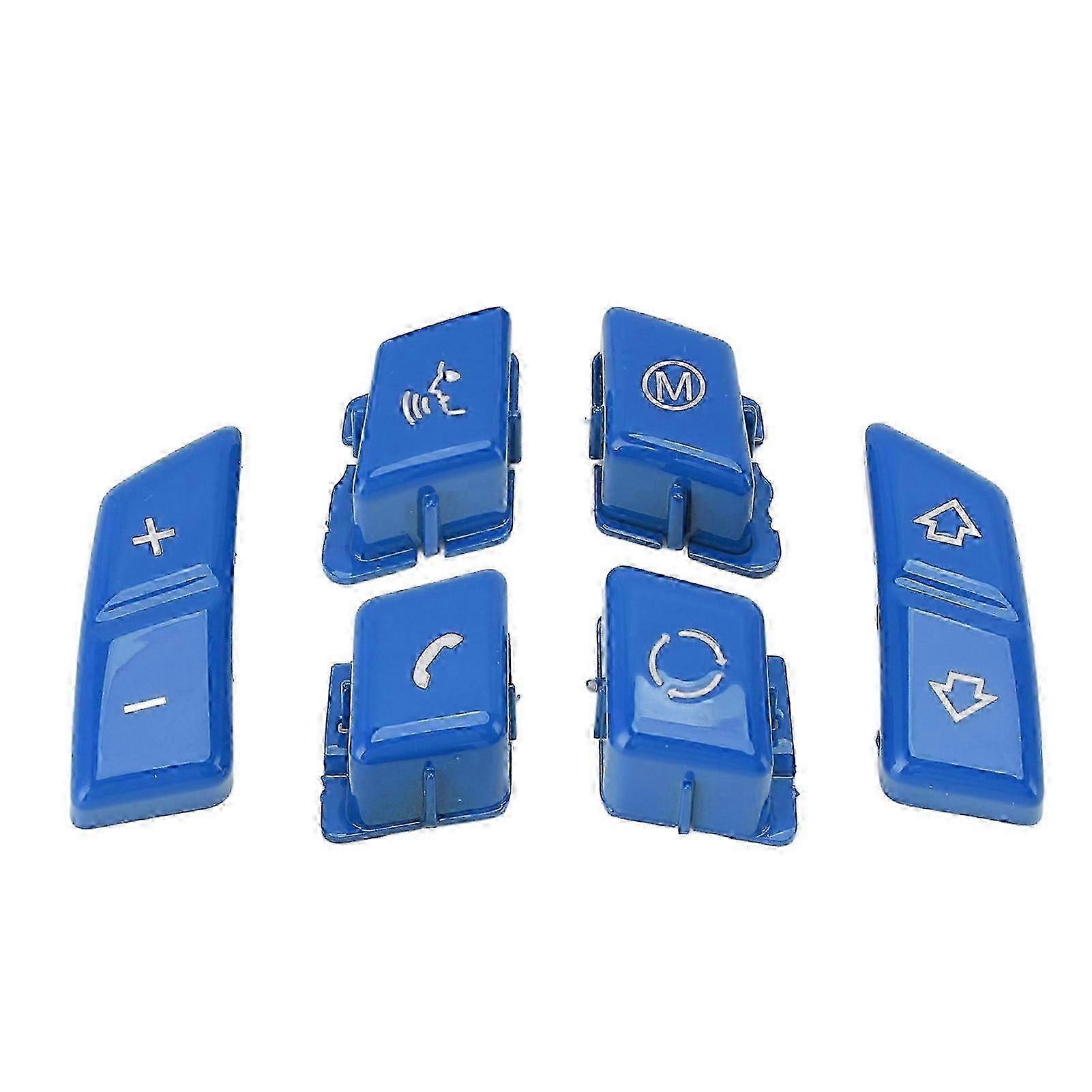 6PCS Sporty Steering Wheel Control Buttons Set Replacement for  1 3 Series E90 E92 E93 M3 E81 E82 E87 E88