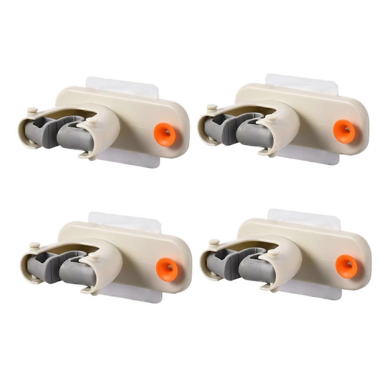 4pcs Mop Holder Wall Mounted Organizer Broom Hook for Bathroom Cleaning Tool Storage