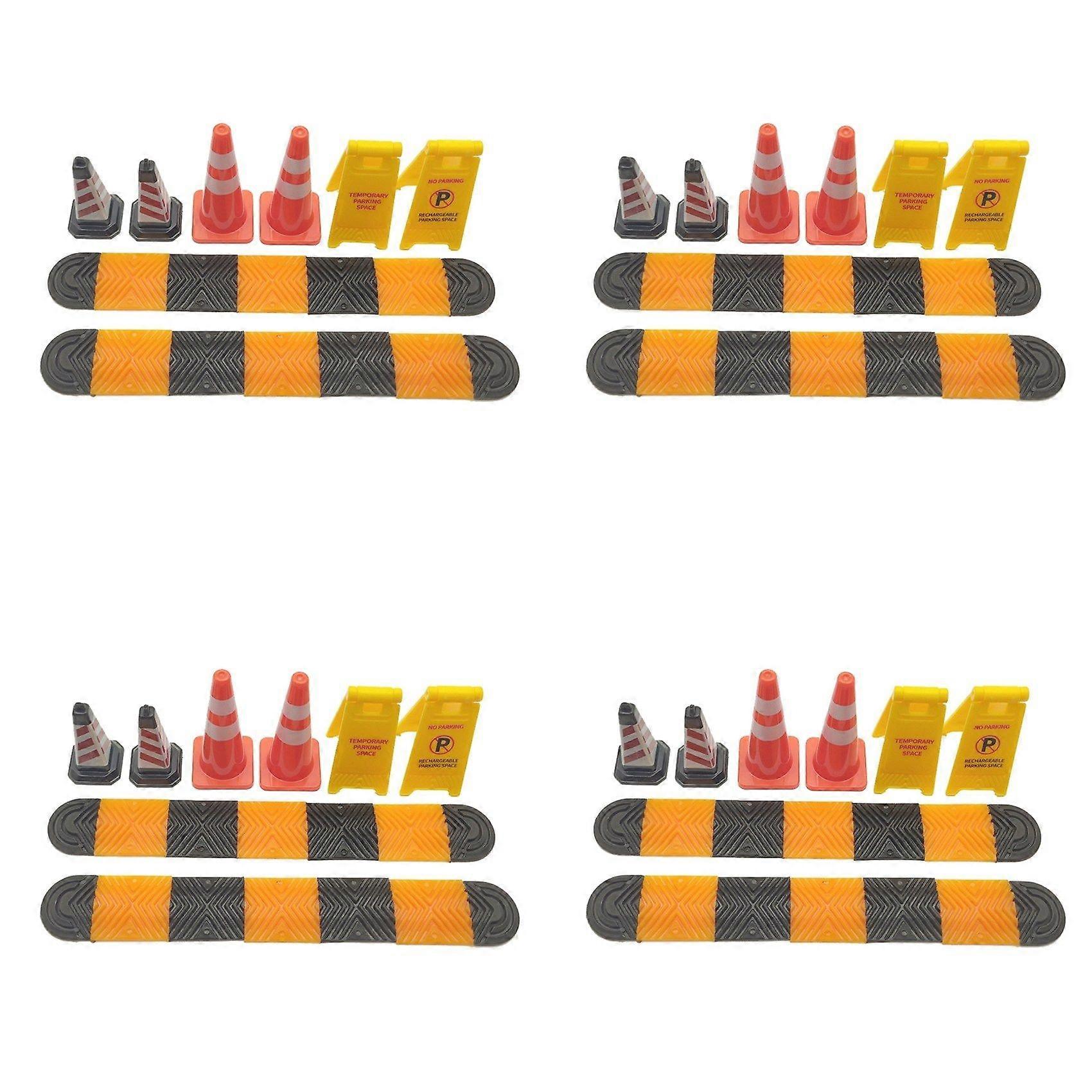 4Pcs 1:18 Simulation Deceleration Belt/Speed Bump/Speed Hump Scene Accessories 1/18 Car Model Underground Parking
