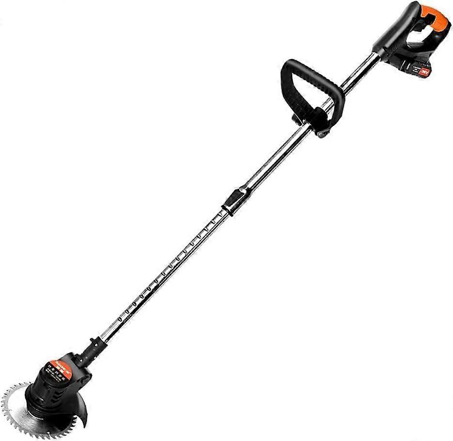 Cordless Lawn Mower with Fast Charging, DualSafety Switch, Adjustable Handle, Red Battery*1