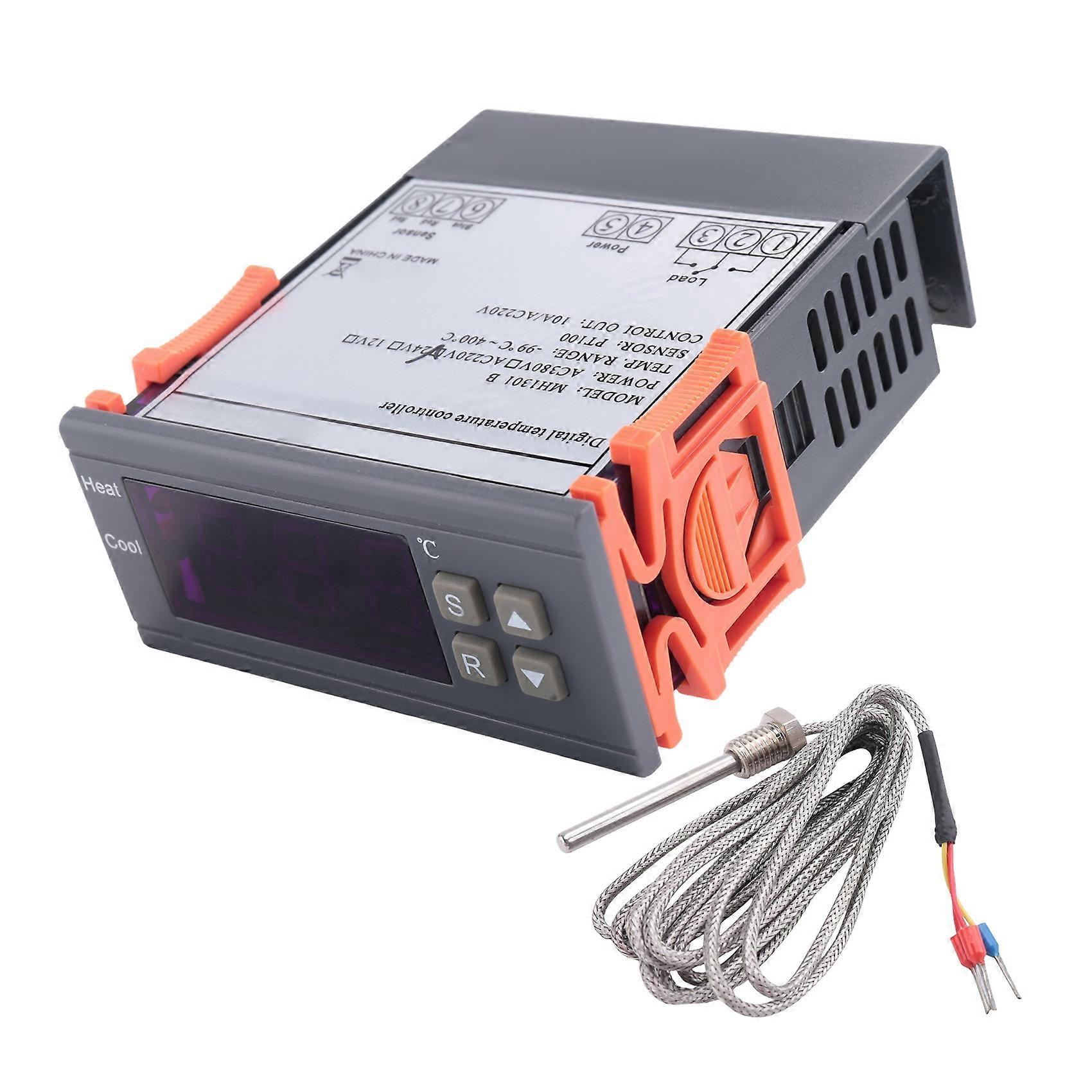 Digital Temperature Controller -99-400 Degree PT100 M8 Probe Thermocouple Sensor Embedded Thermostat 220V Switch