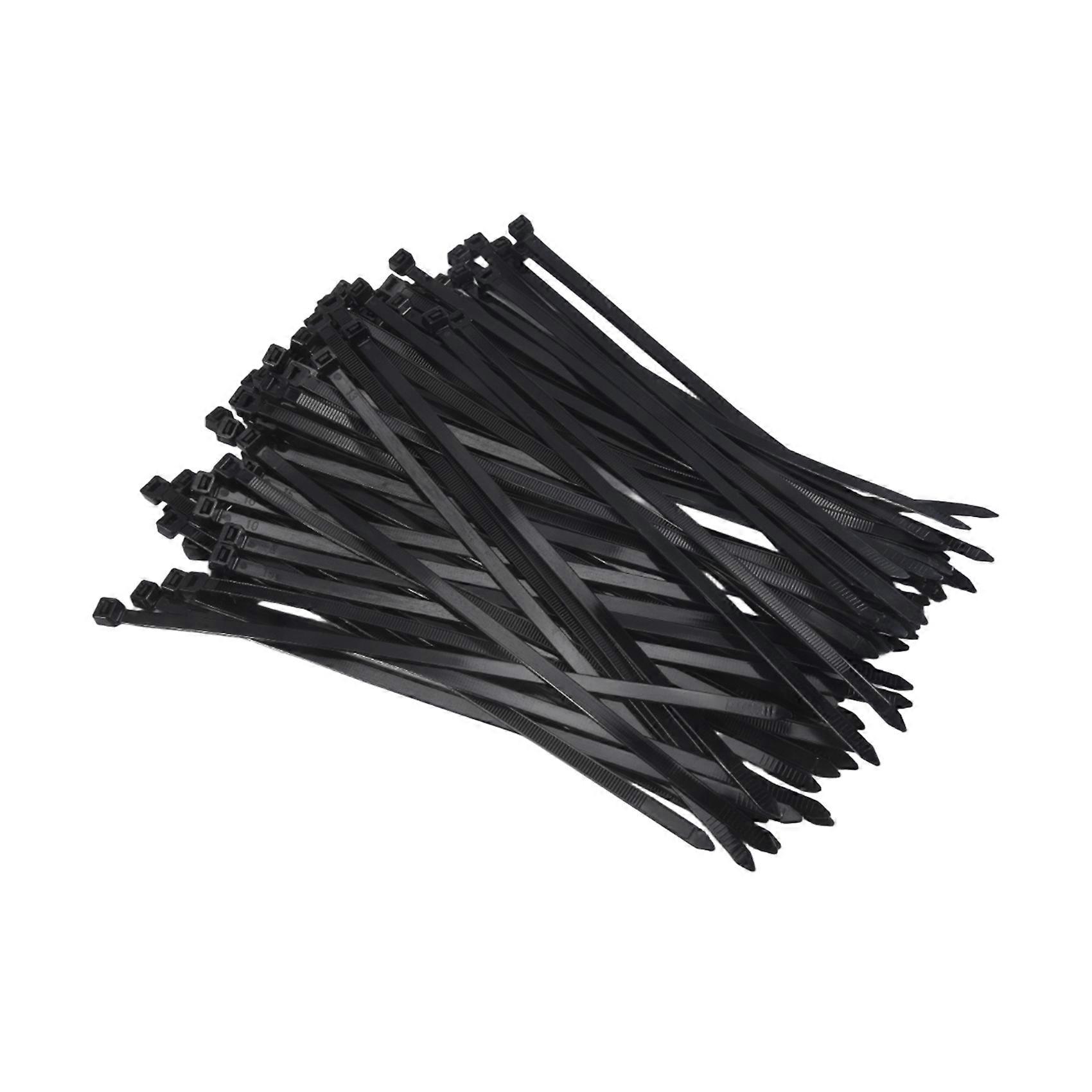 Pacote com 100 abraçadeiras de plástico resistentes de 12 polegadas, 7,6 mm, com resistência à tração de 70 kg e resistente a UV