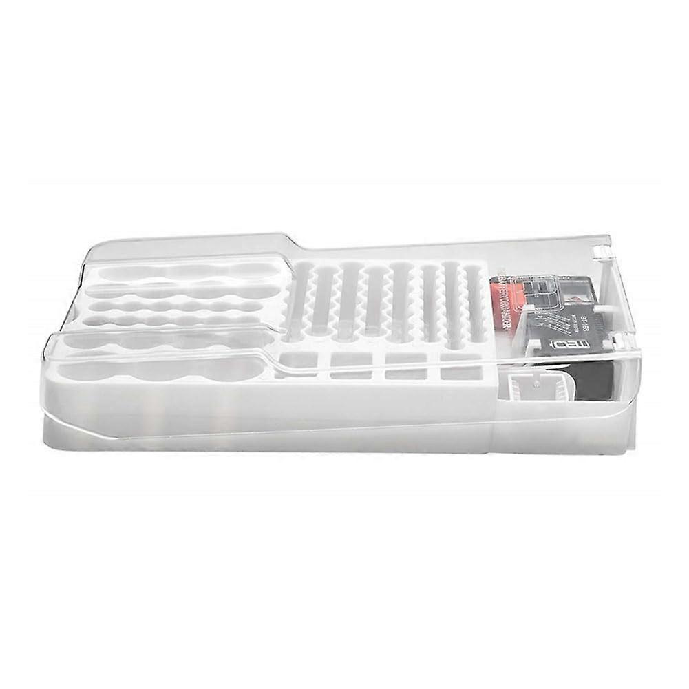 Battery Organizer with Tester Holds 93 Batteries Wall Mountable Storage Case for AA AAA C D 9V