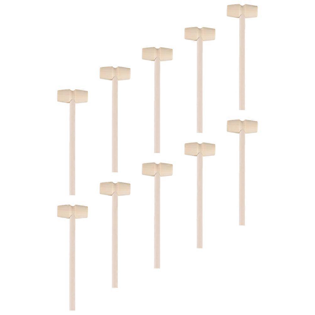Cracking Hammers Mini Wooden Mallets for Children 20Pcs Comfortable Grip