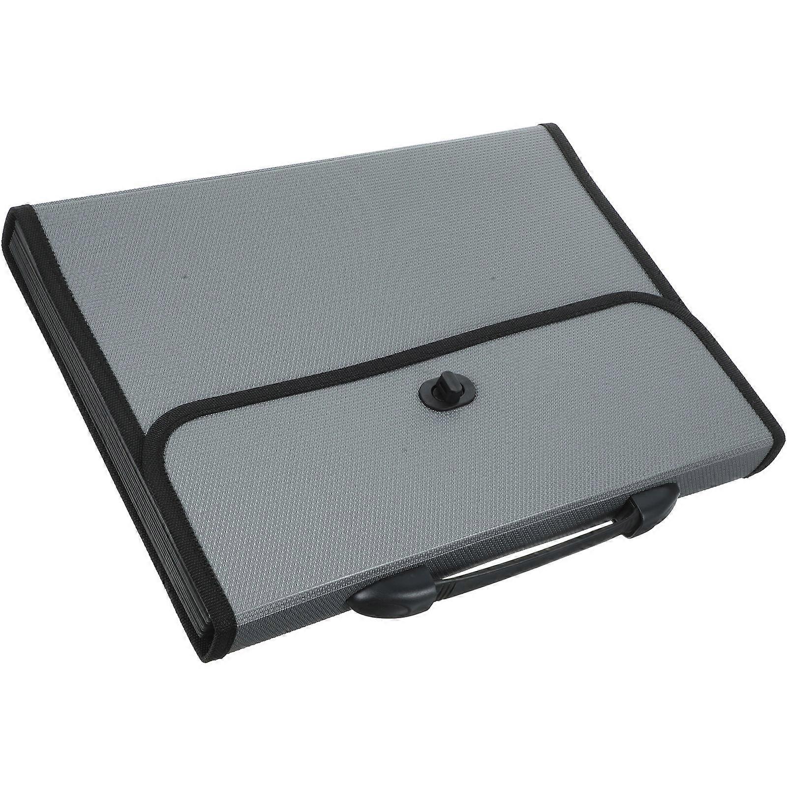 Paper Document Holder Accordion File Folder for Storage Use 5Sets Grey