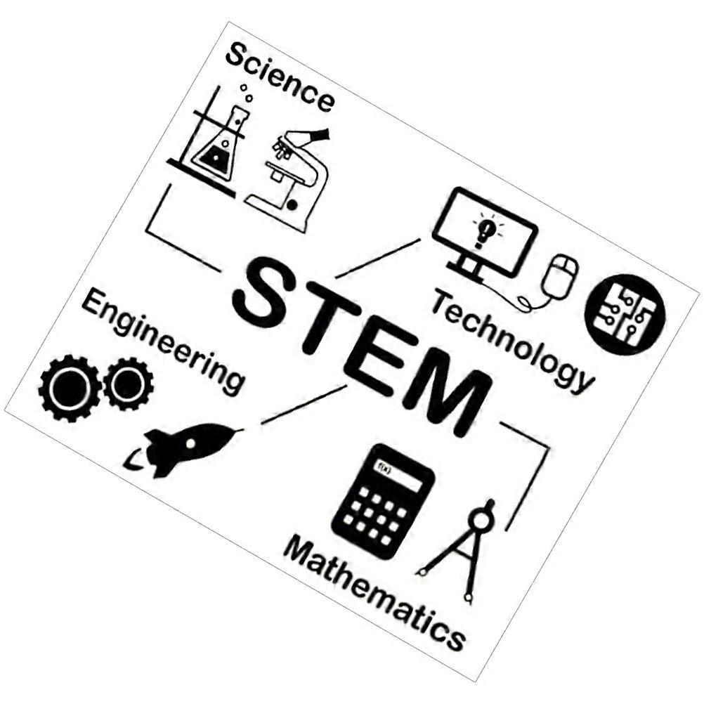 Science Sticker Stem Quote Wall Decal for Classroom Decor 4Pcs Set