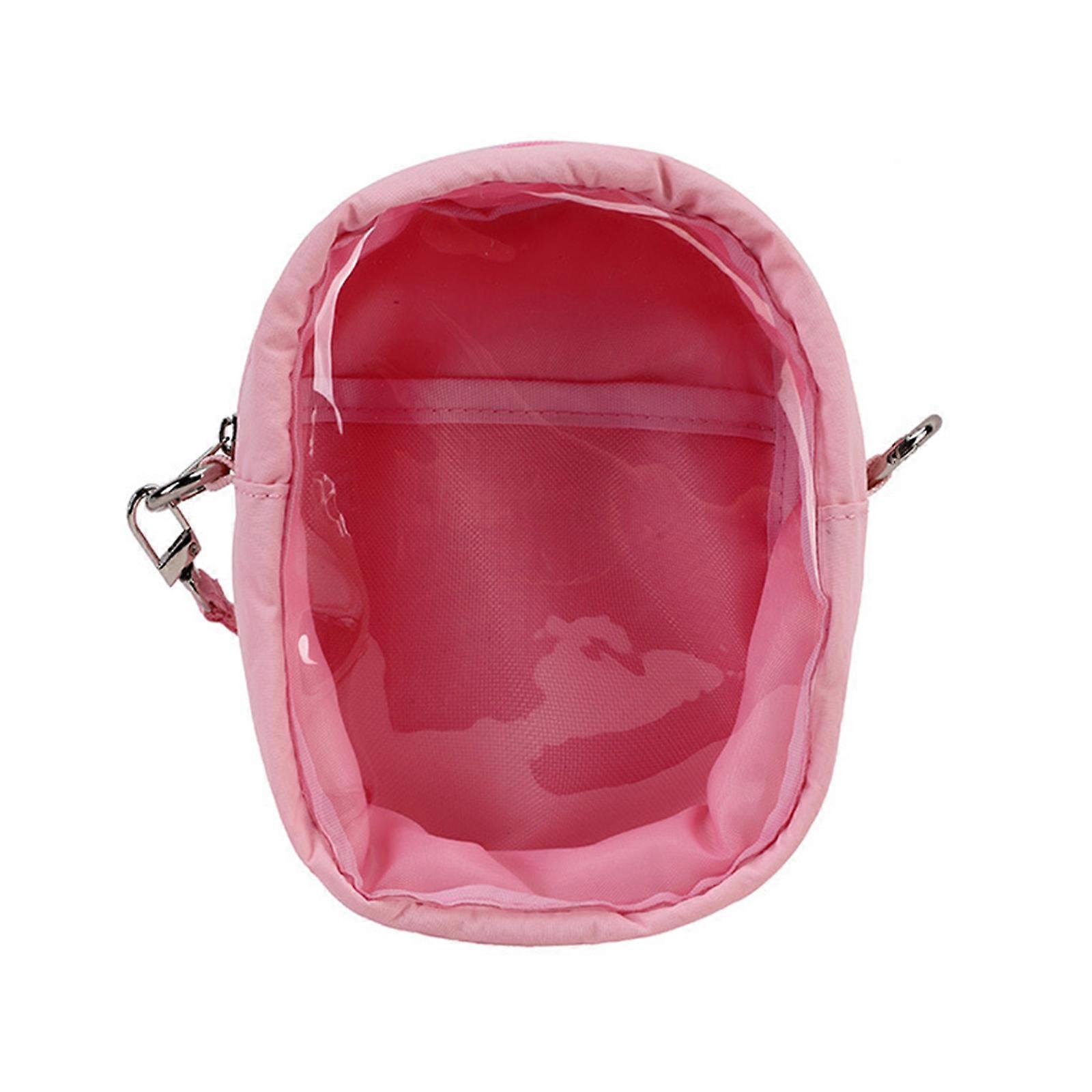 Sac bandoulière translucide élégant, pochette de rangement transparente suspendue, idéal pour l'école, le shopping et les voyages, rose S