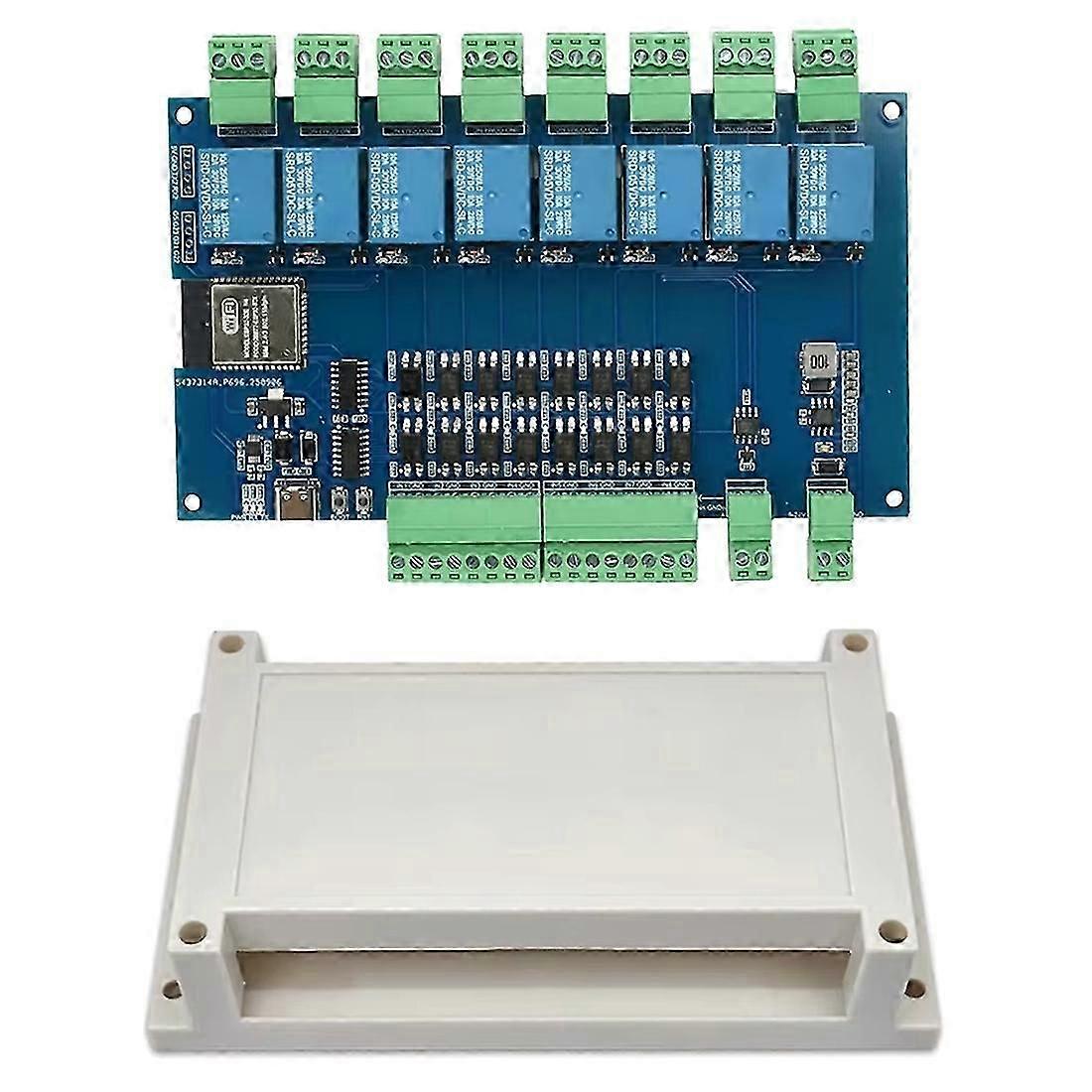 ESP32 Modbus 8-Channel Relay Switch Module DC 9-24V, WIFI Bluetooth Development Board Relay Optocoupler Isolation Module