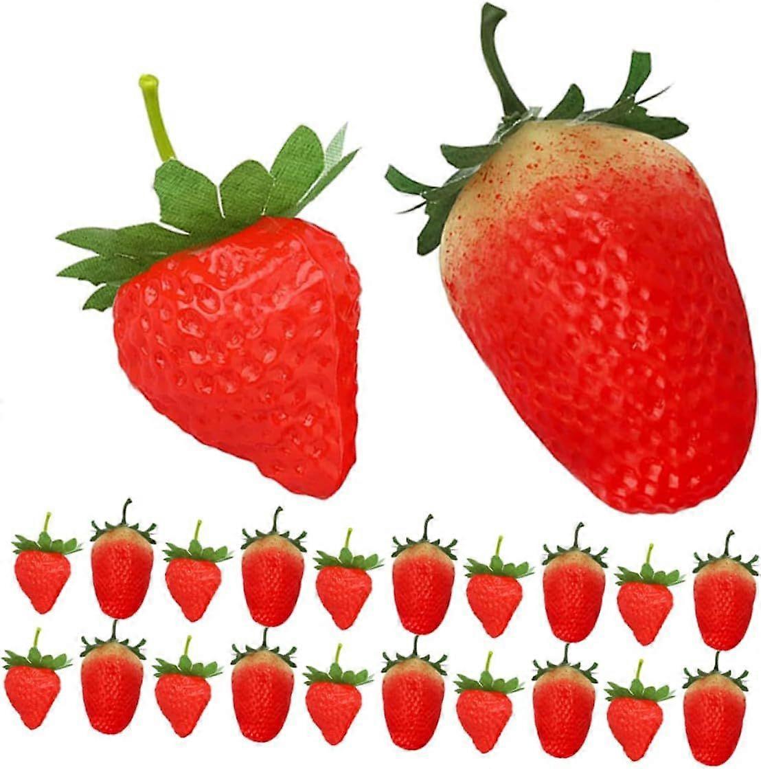 Realistic Artificial Strawberries Decorative Fruit Model